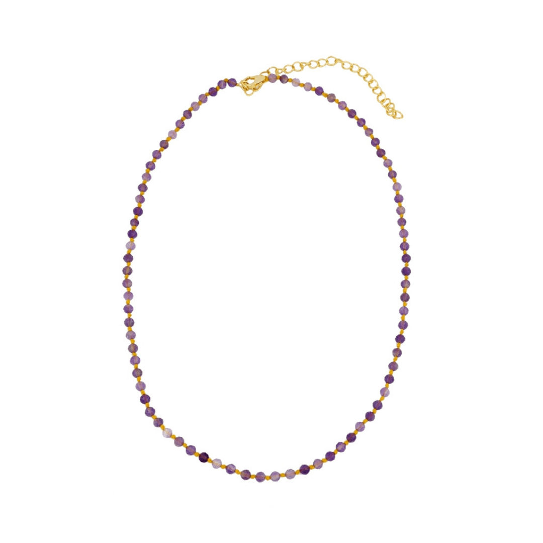 Amethyst choker | Handgefertigte 925er Silber Kette