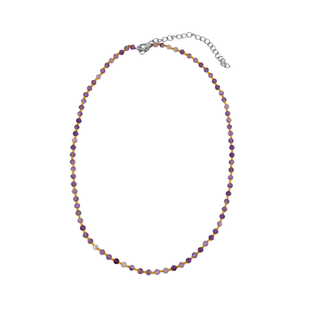 Amethyst choker | Handgefertigte 925er Silber Kette