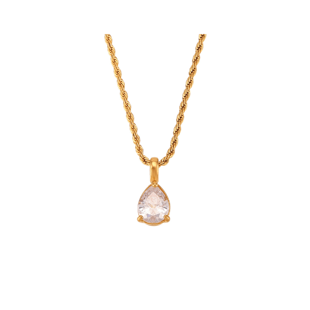 Geburtstein kette | Wasserfest Edelstahl Halskette