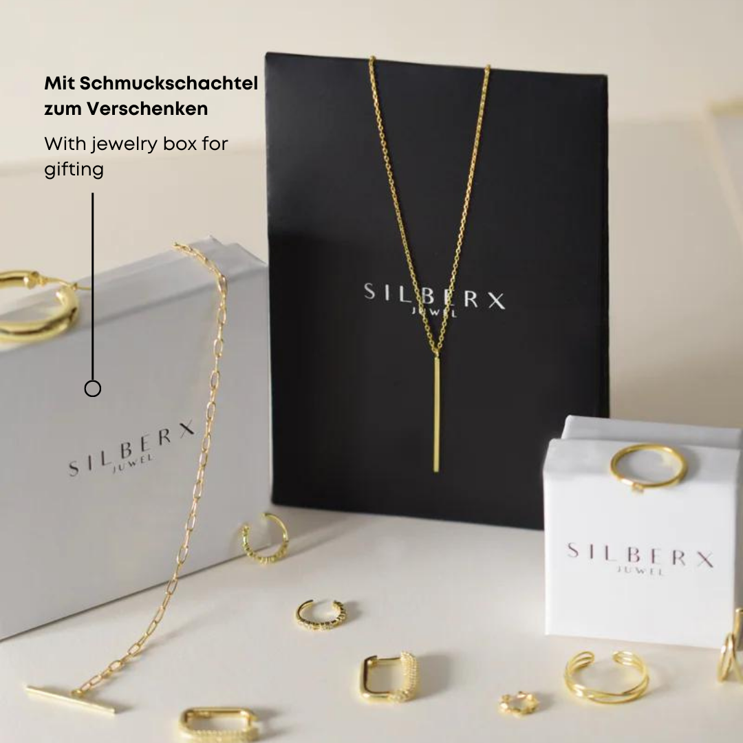 Creolen Eckig Gold | Absolute 925er Silber Ohrringe