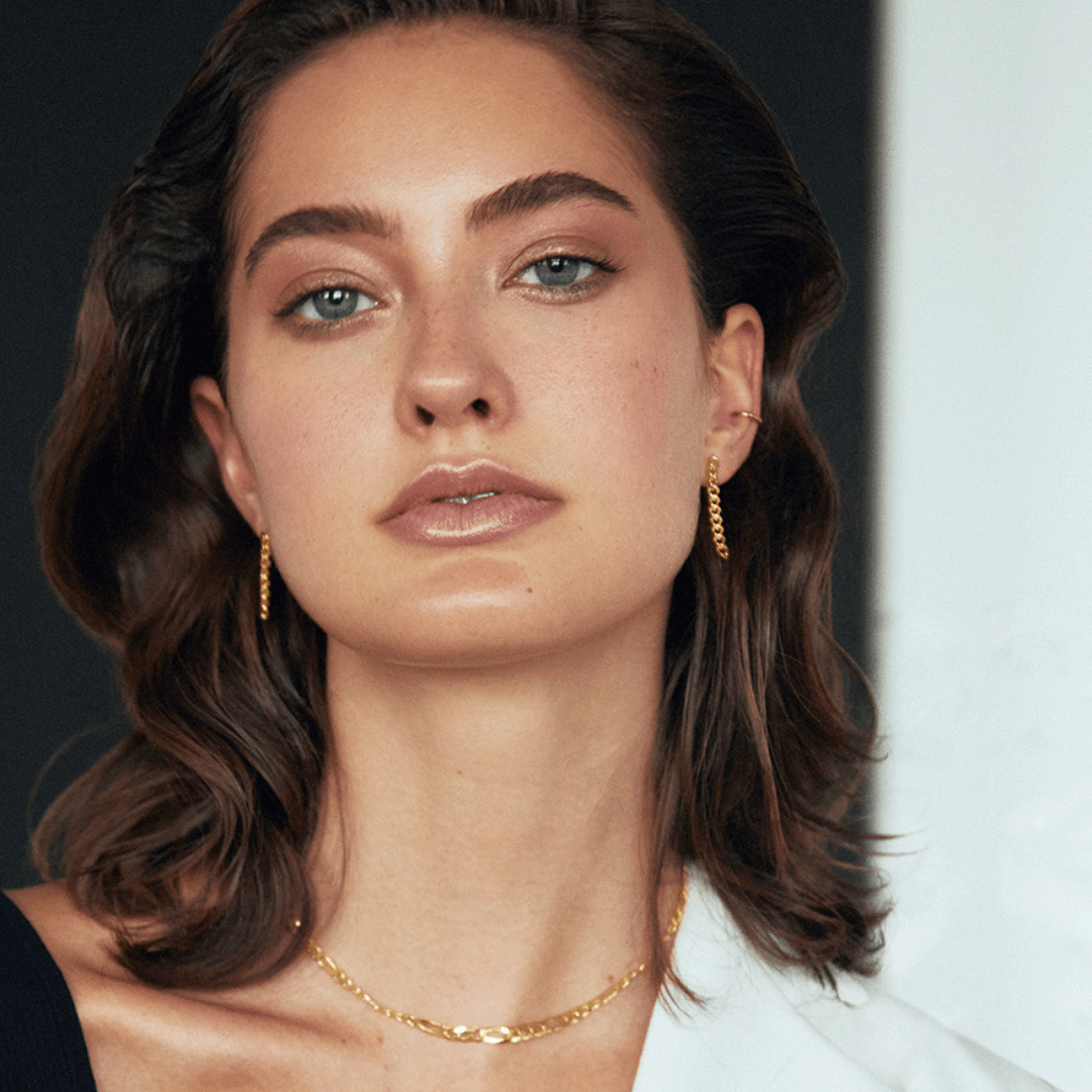 Ohrring kette | 925er Silber Ohrstecker