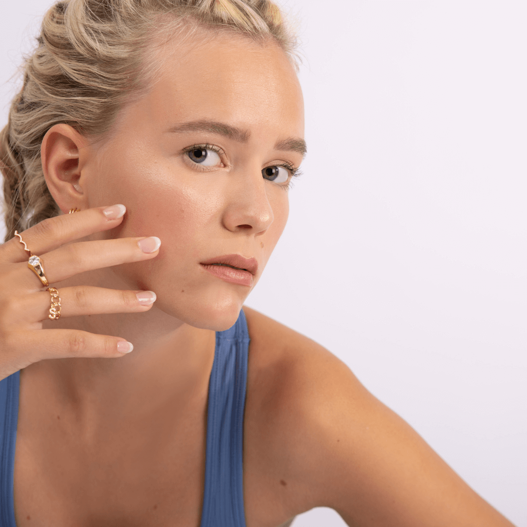 Welle - Ring Zirkonia | 925 er Silber Vergoldet Ringe