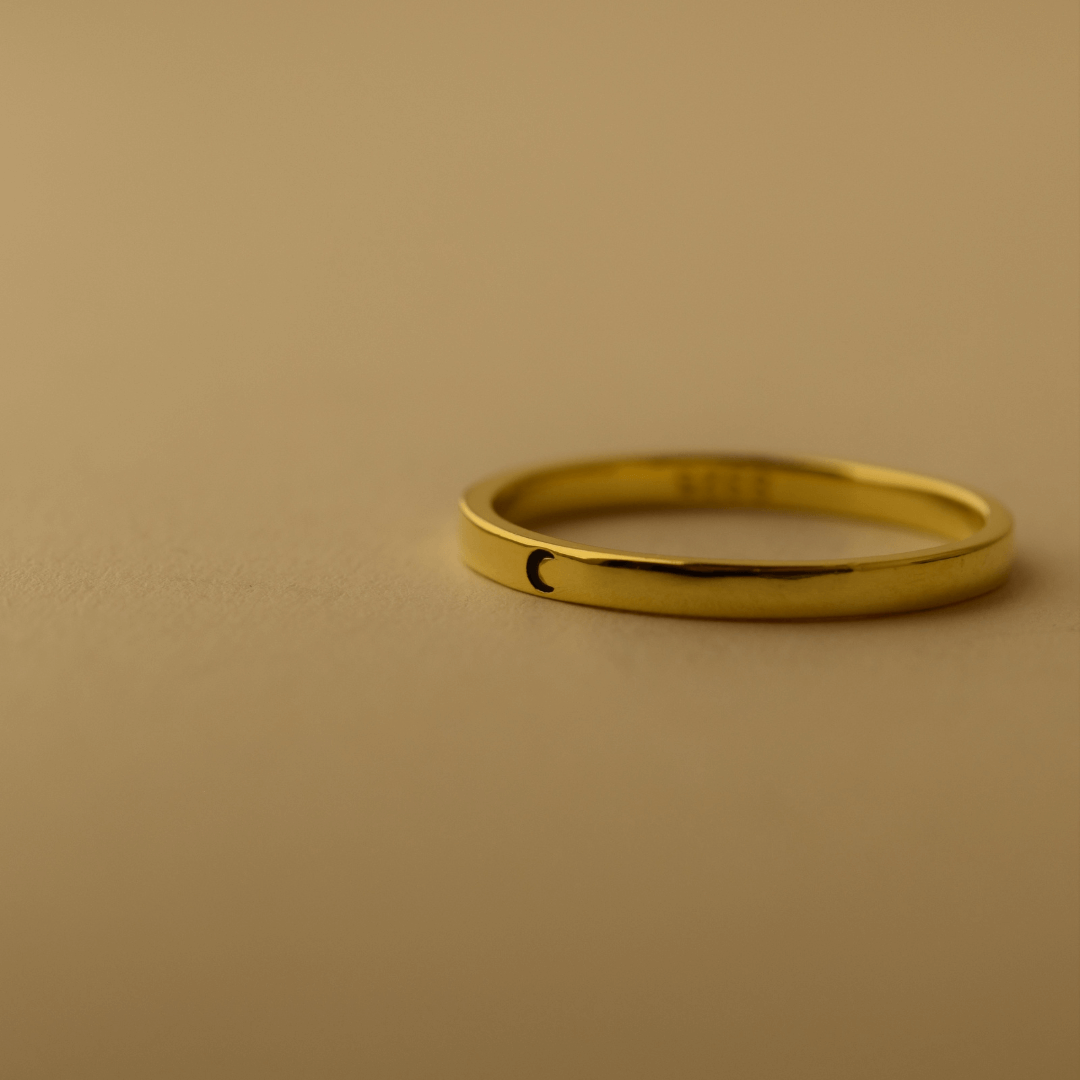 Halbmond band ring | 925 Sterling Silber Ring