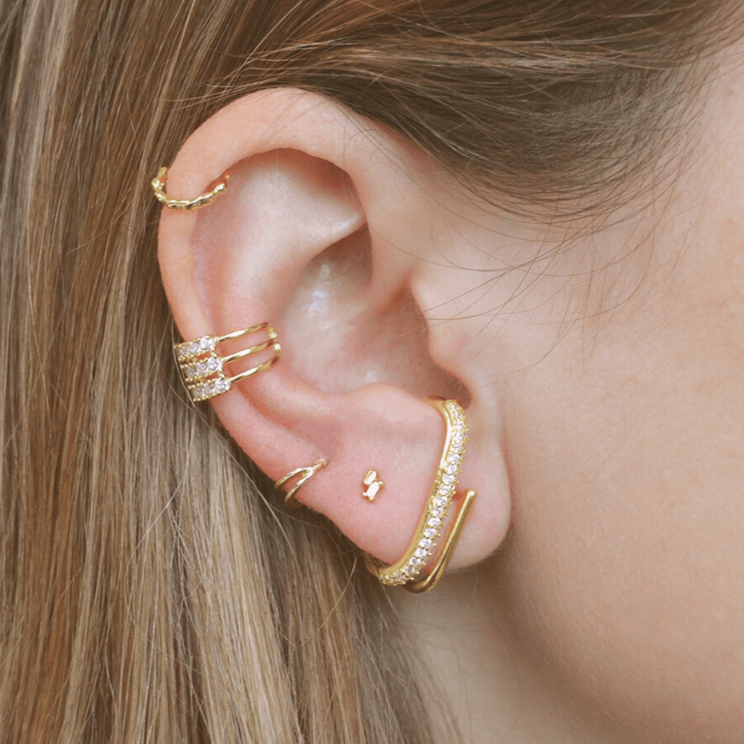 Zauberstein Ohr-Piercing | 925er Sterling Silber mit Zirkon