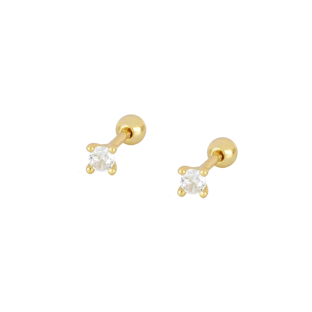 Zirconia piercing | 925 silver ear piercing