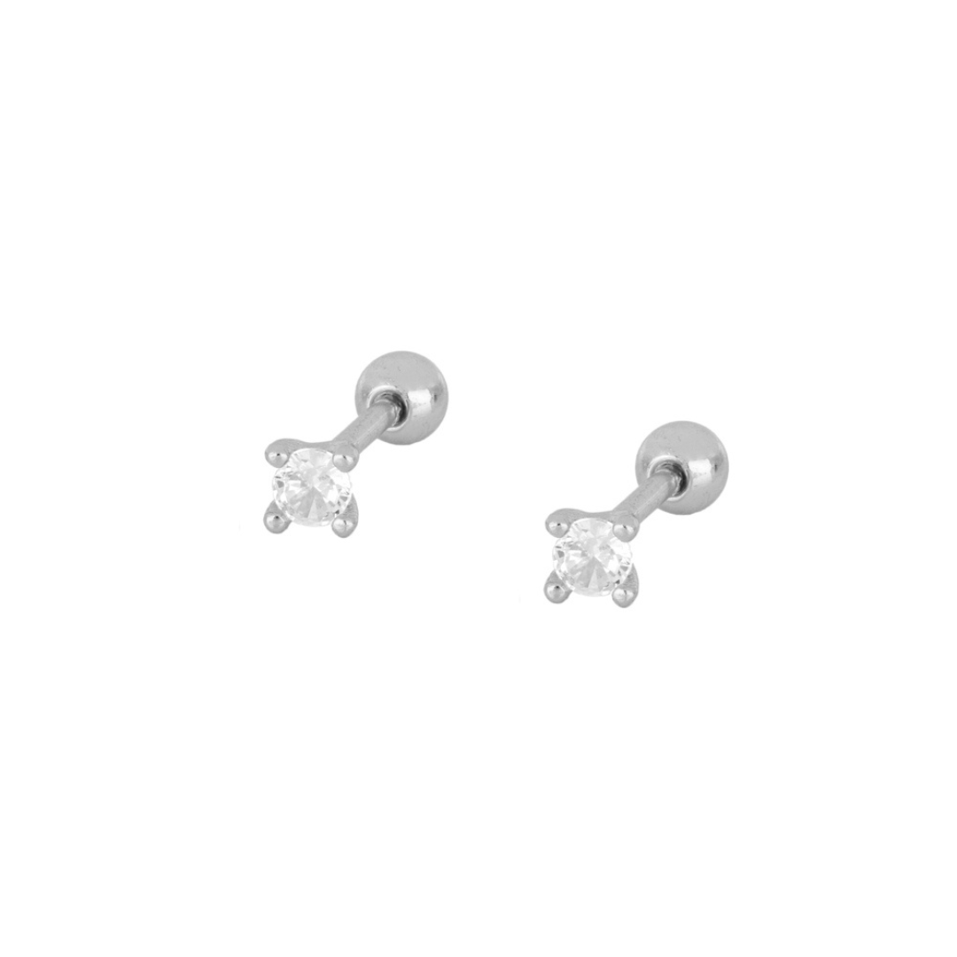 Zirconia piercing | 925 silver ear piercing