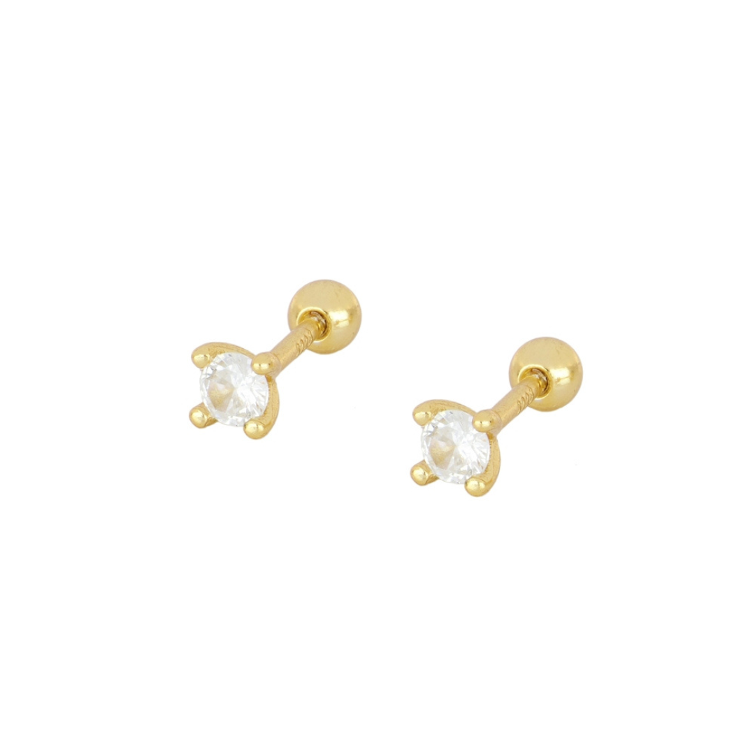 Zirconia piercing | 925 silver ear piercing