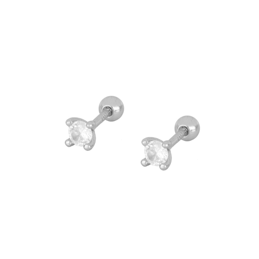 Zirconia piercing | 925 silver ear piercing