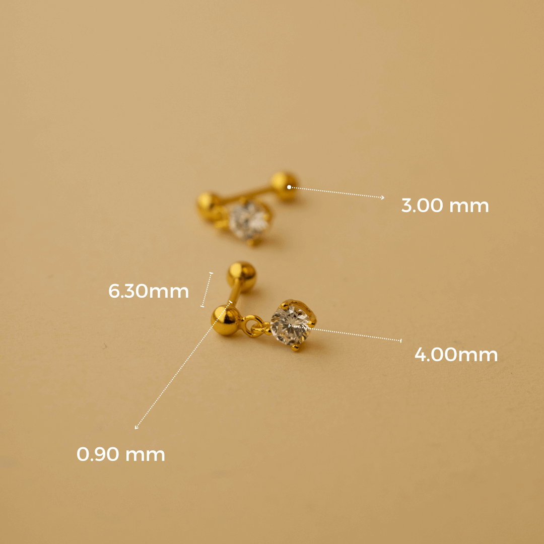 DIANA PIERCING, 925 Sterling Silber Piercing