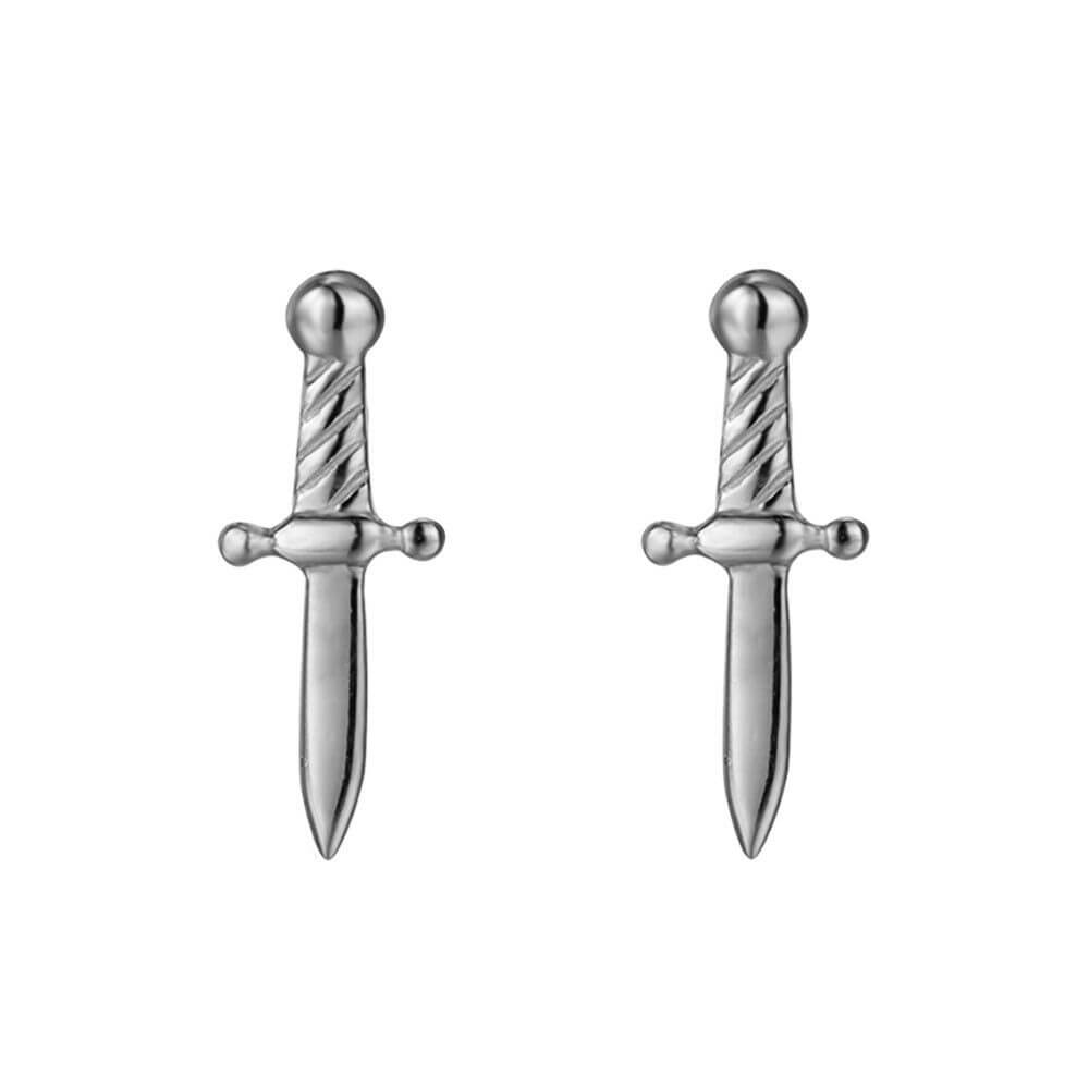 Schwert Ohrringe | 925 Sterling Silber Ohrstecker