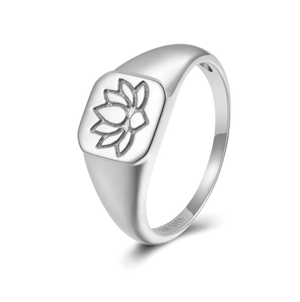 Lotus Ring, 925 Sterling Silber Ring