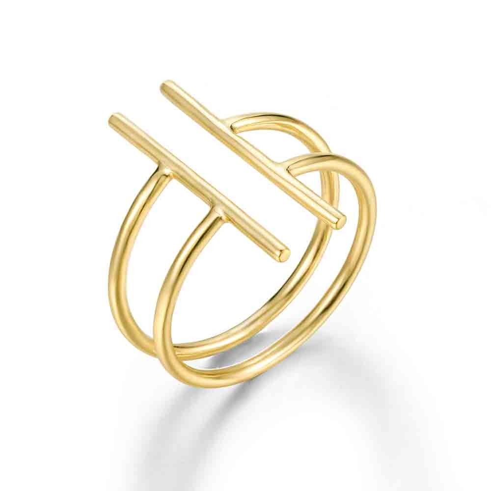OFFENER BAR RING, 925 Sterling Silber Ring