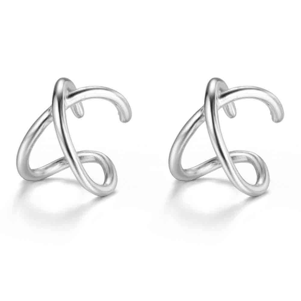 Kreuzohrmanschette 925er Sterlingsilber | X Earcuff