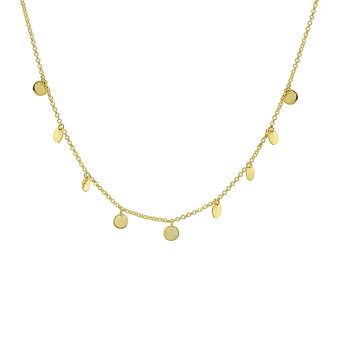 Kette mit plättchen | 925er Halskette mit Münze