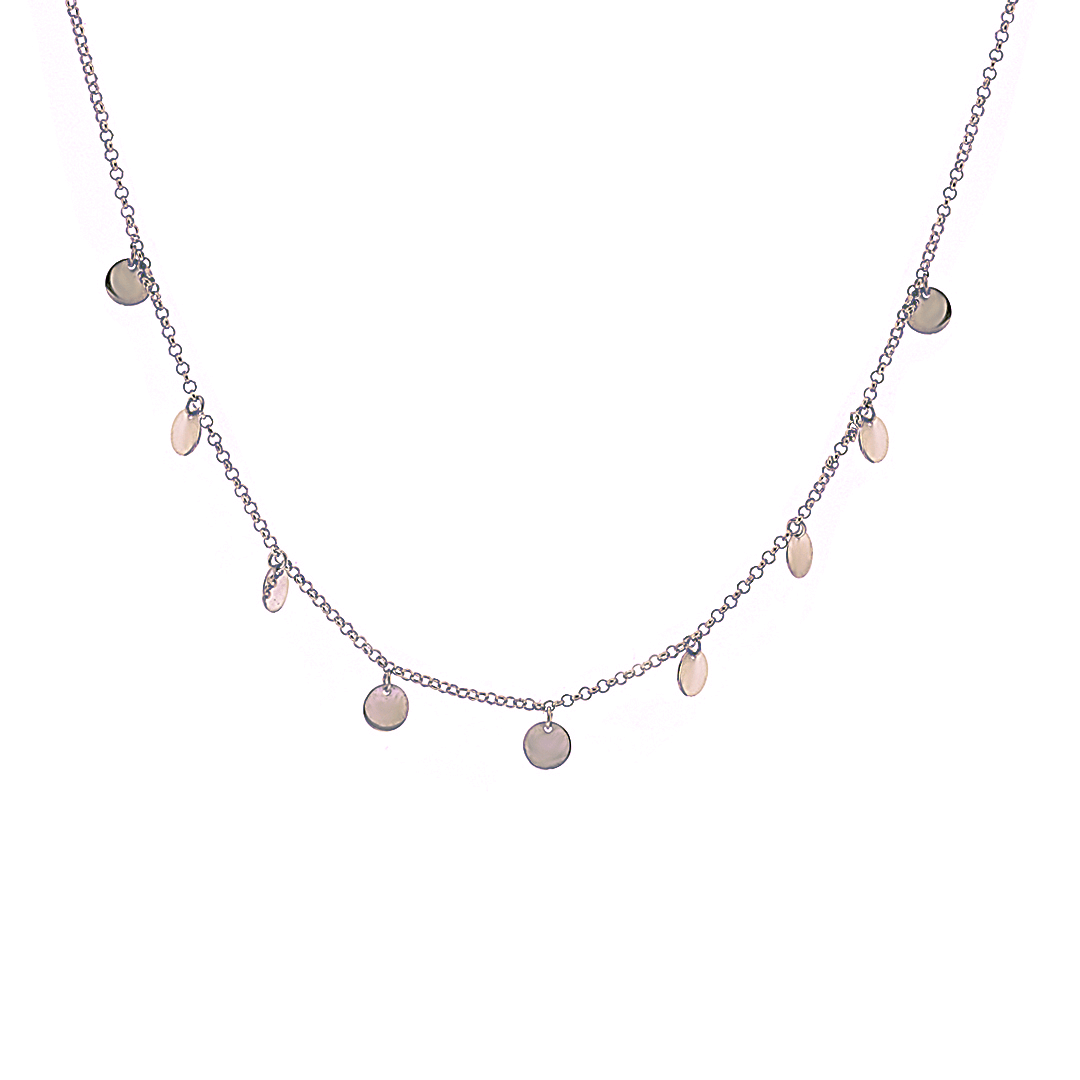 Kette mit plättchen | 925er Halskette mit Münze