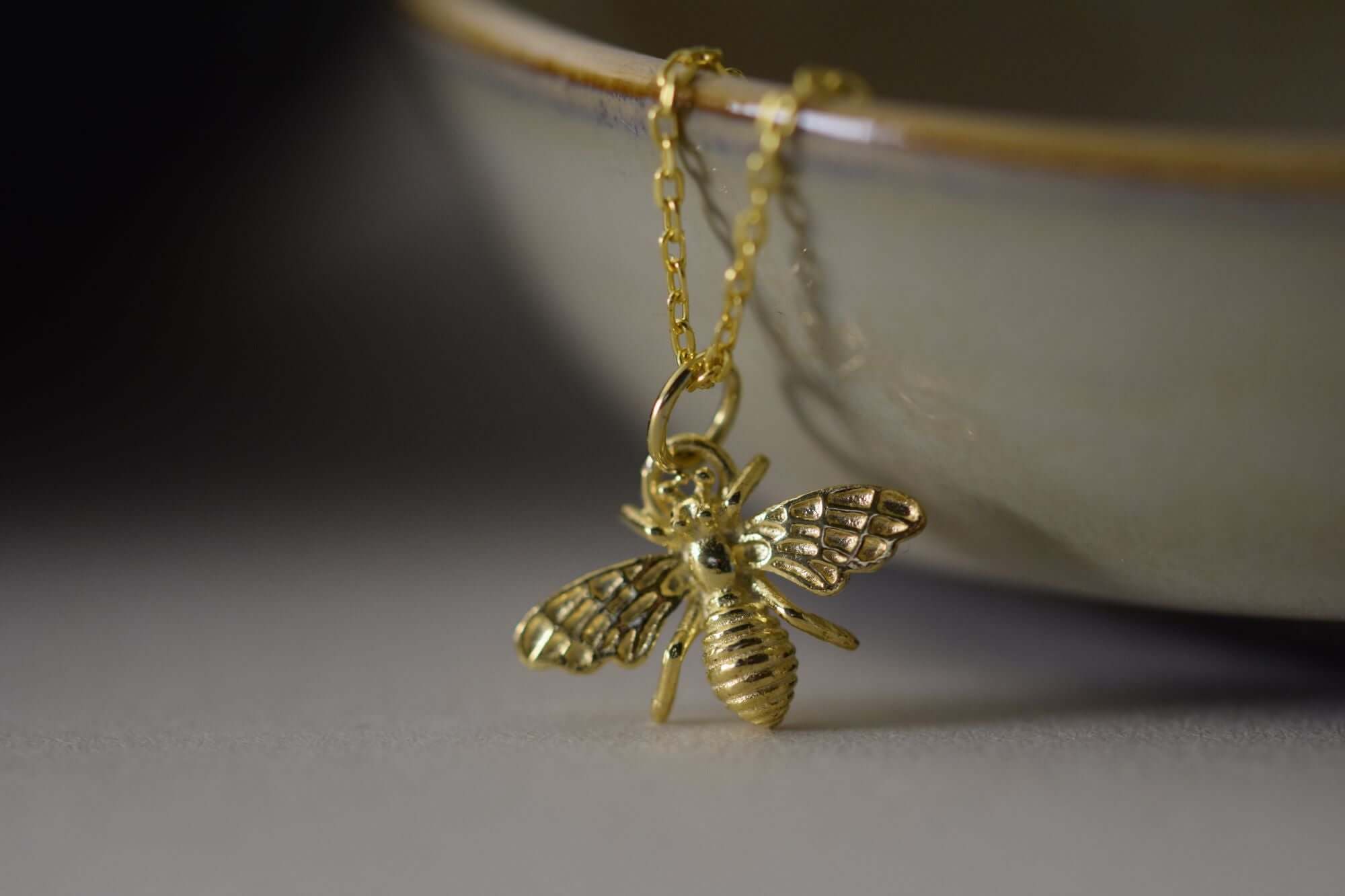 Bienen kette | 925 Sterling Silber Halskette mit Anhänger