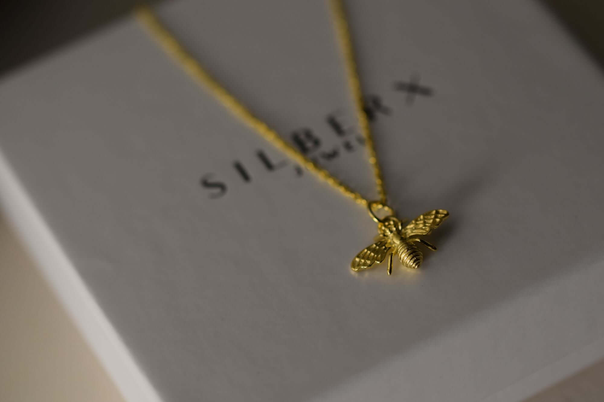 Bienen kette | 925 Sterling Silber Halskette mit Anhänger