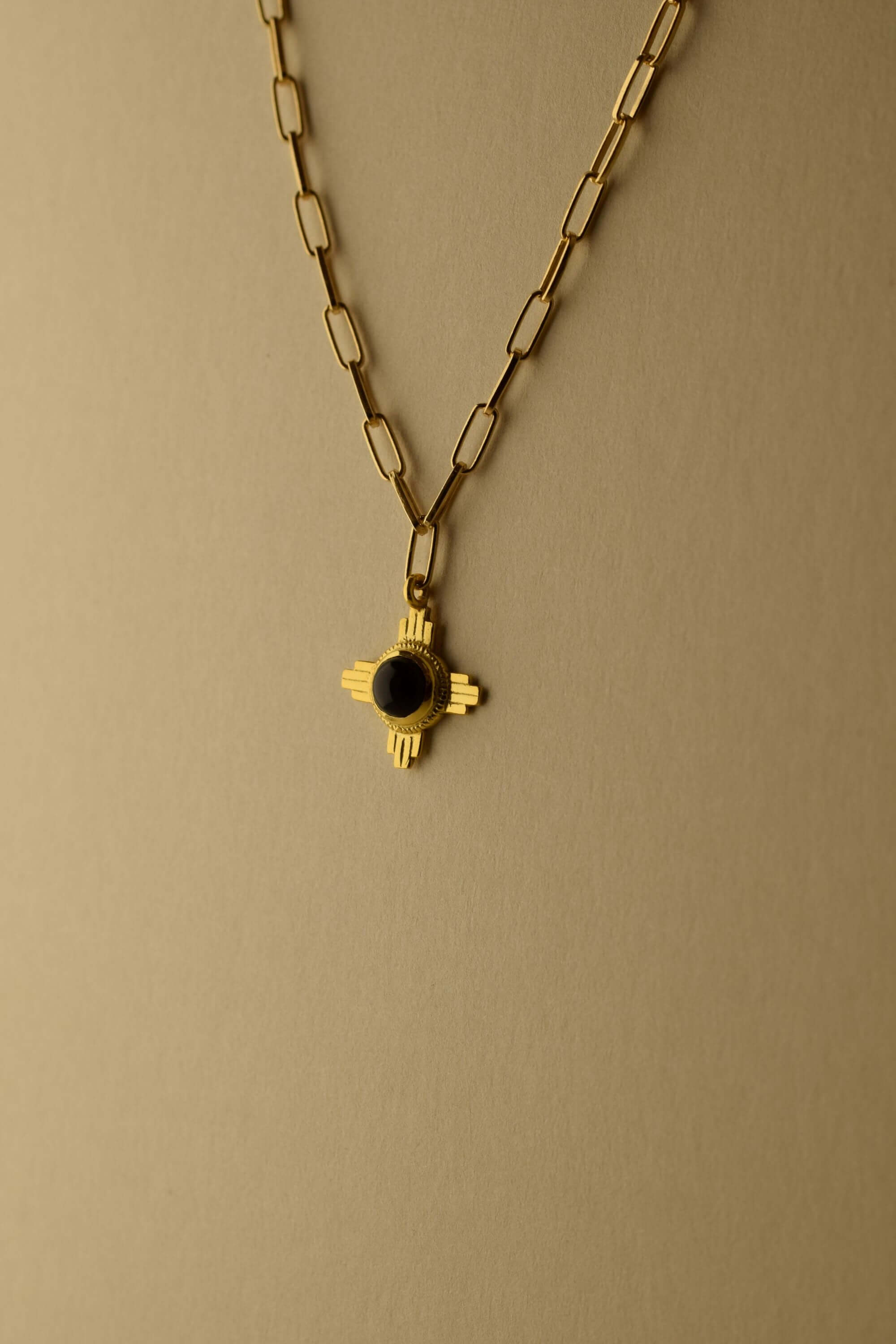 Medaillon onyx kettenanhänger | 925er Silber schwarzem onyx kette