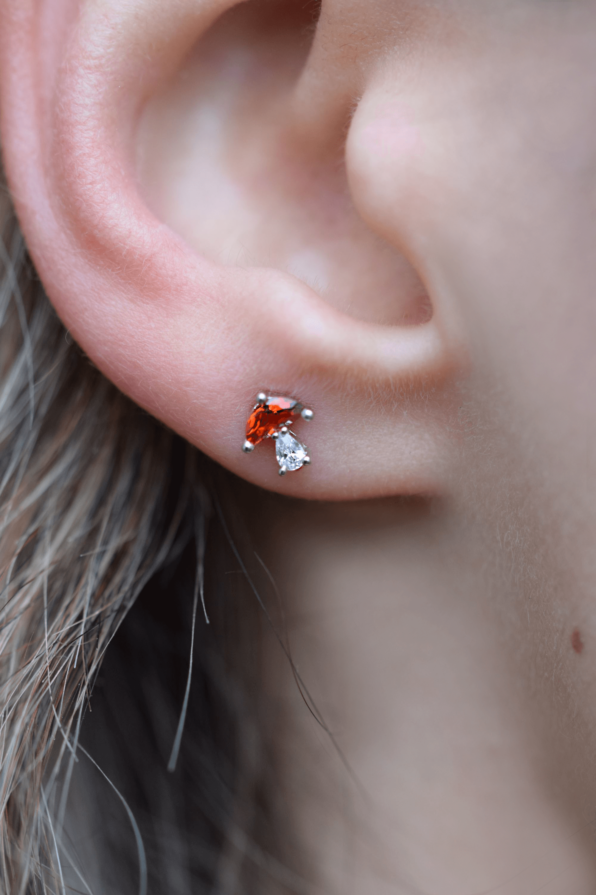 Ohrringe pilze | 925 Sterling Silber Ohrstecker