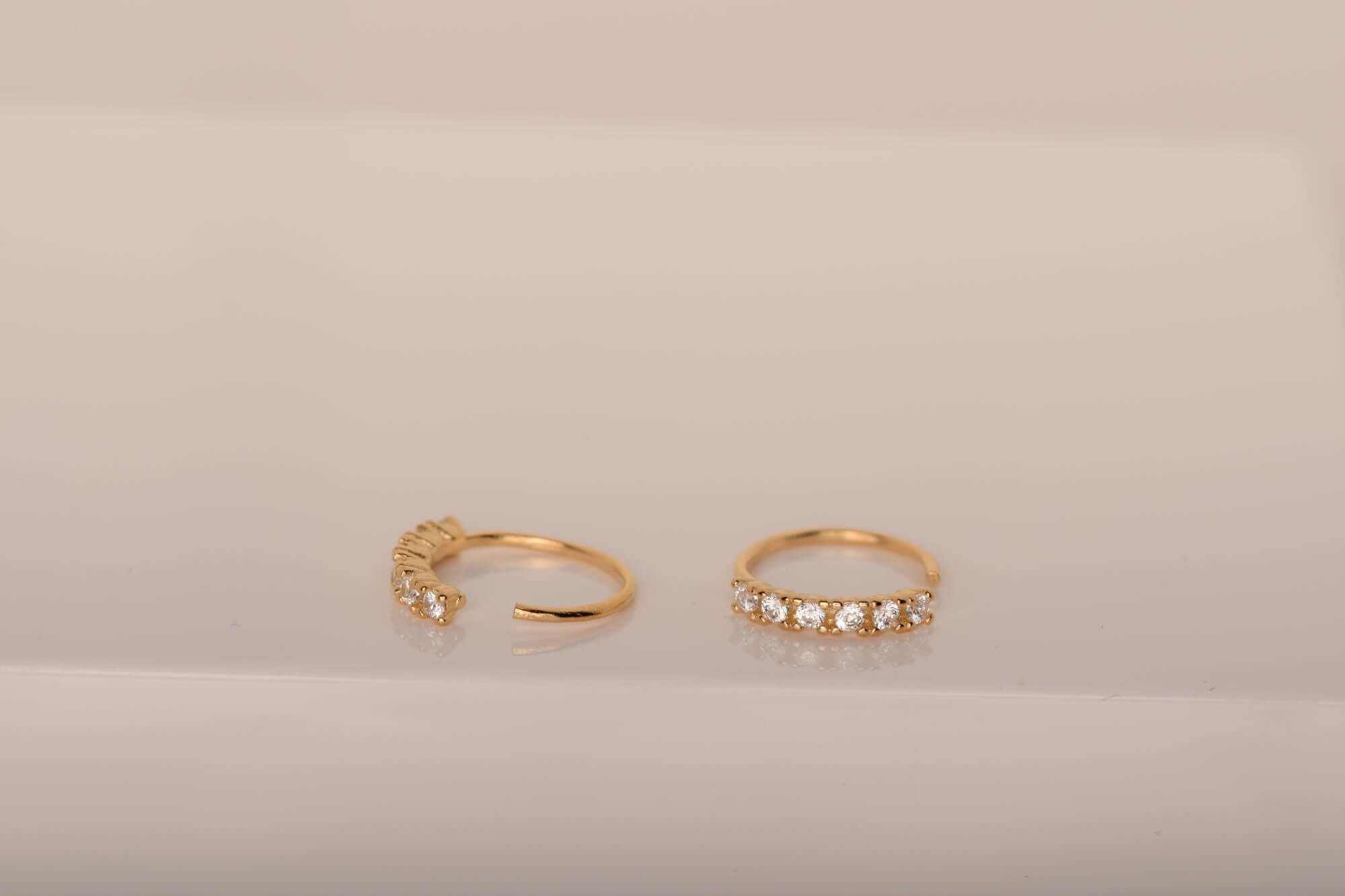 Clear Shine Piercing, 925 Sterling Silber Helix Piercing