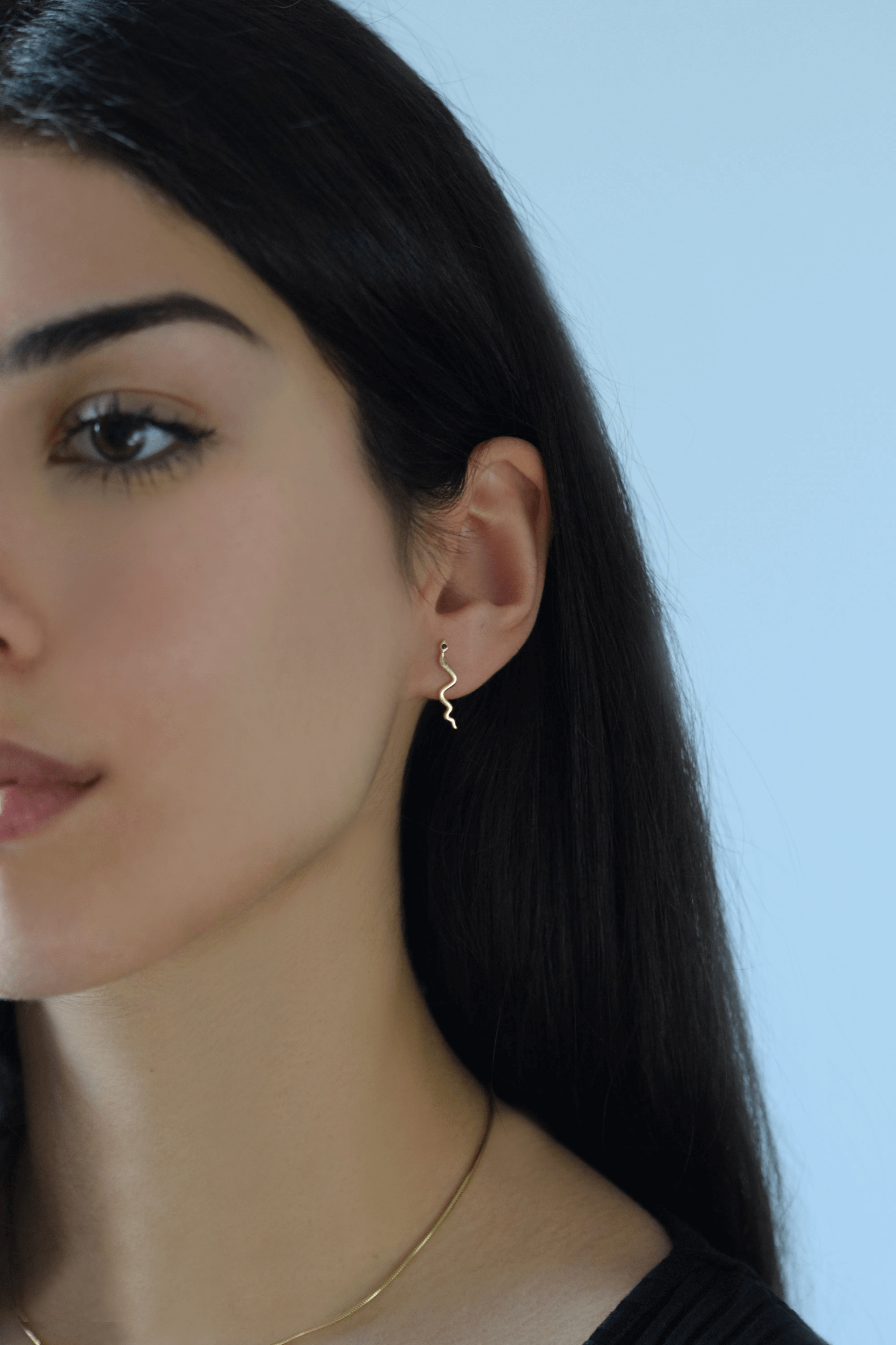 Ohrringe Schlange | 925er Vergoldet Ohrstecker