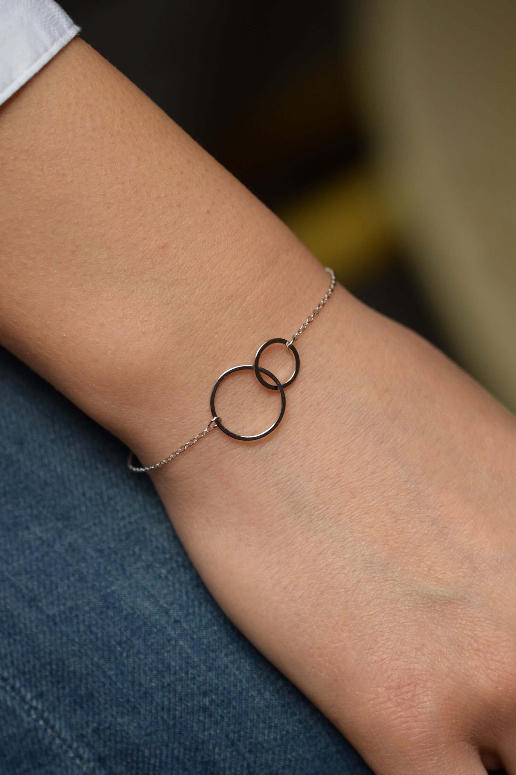 Freundschaftsarmband | silber Doppel Kreis ARMBAND
