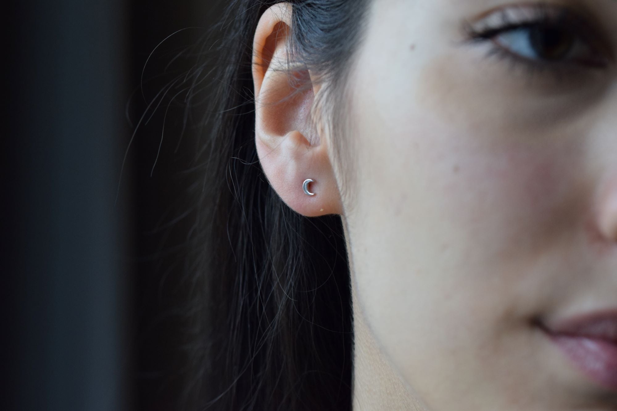 Ohrstecker Mond | 925 Sterling Silber Ohrringe