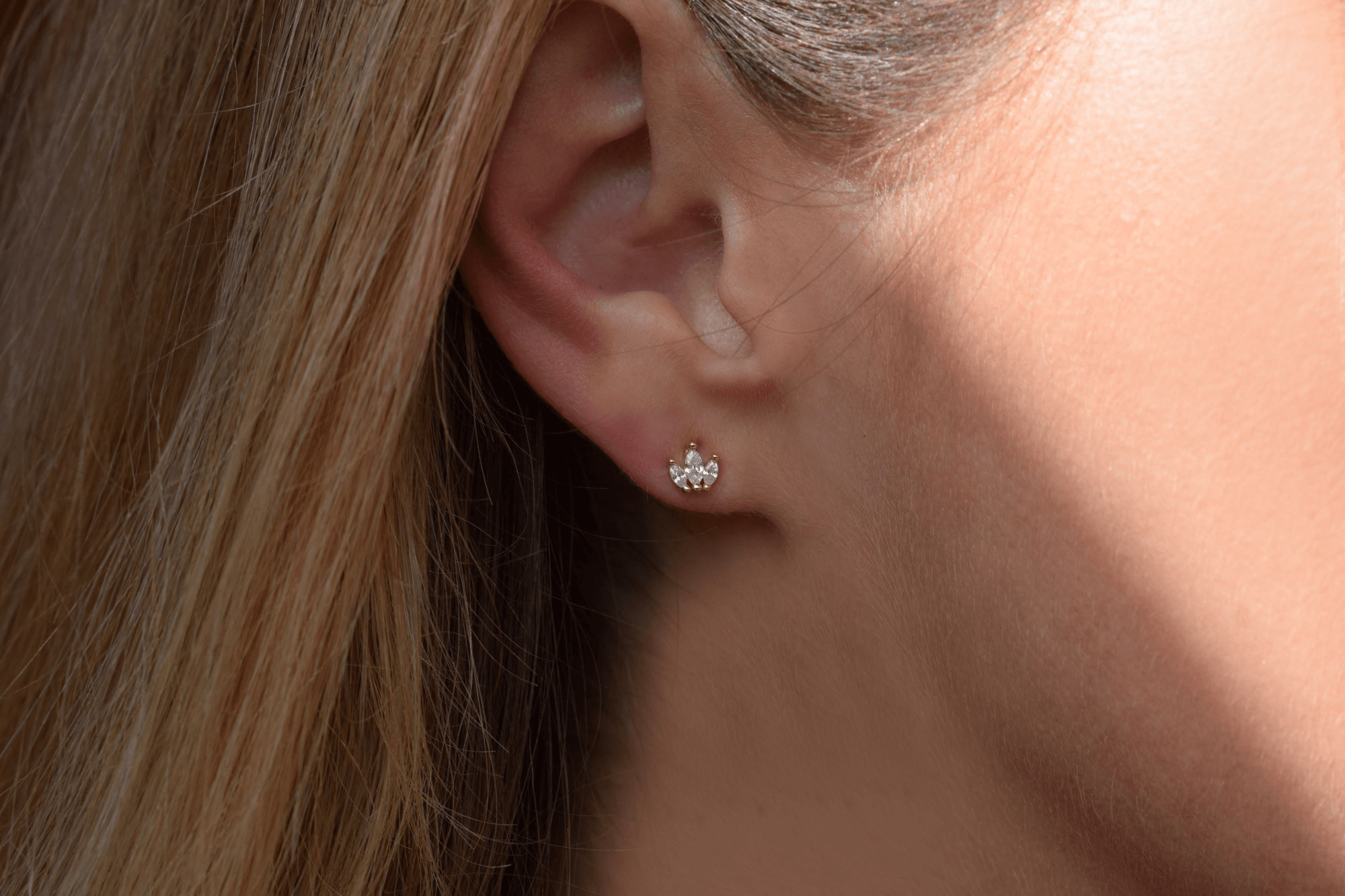 Kronen Ohrringe, 925 Sterling Silber Ohrstecker