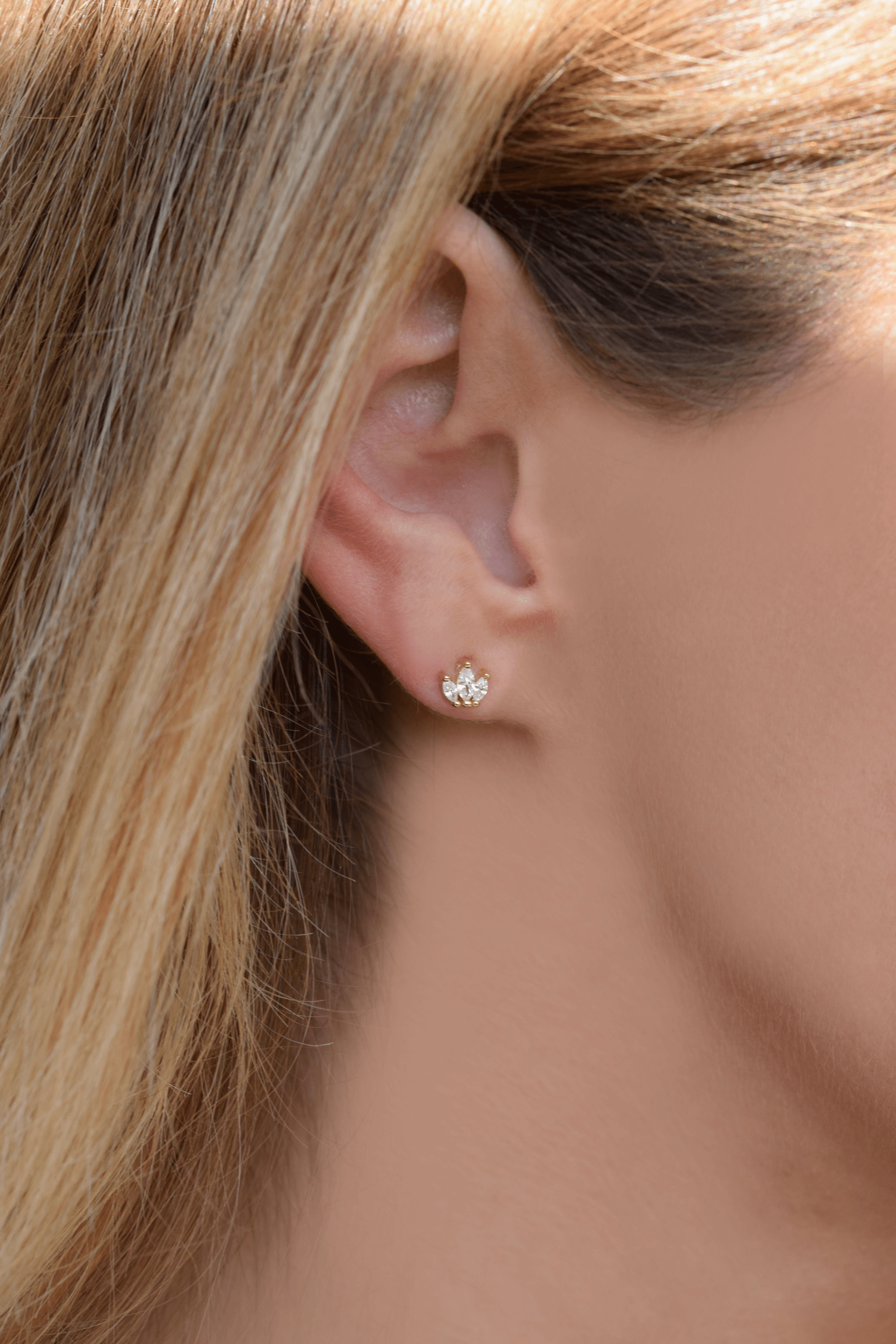 Kronen Ohrringe, 925 Sterling Silber Ohrstecker