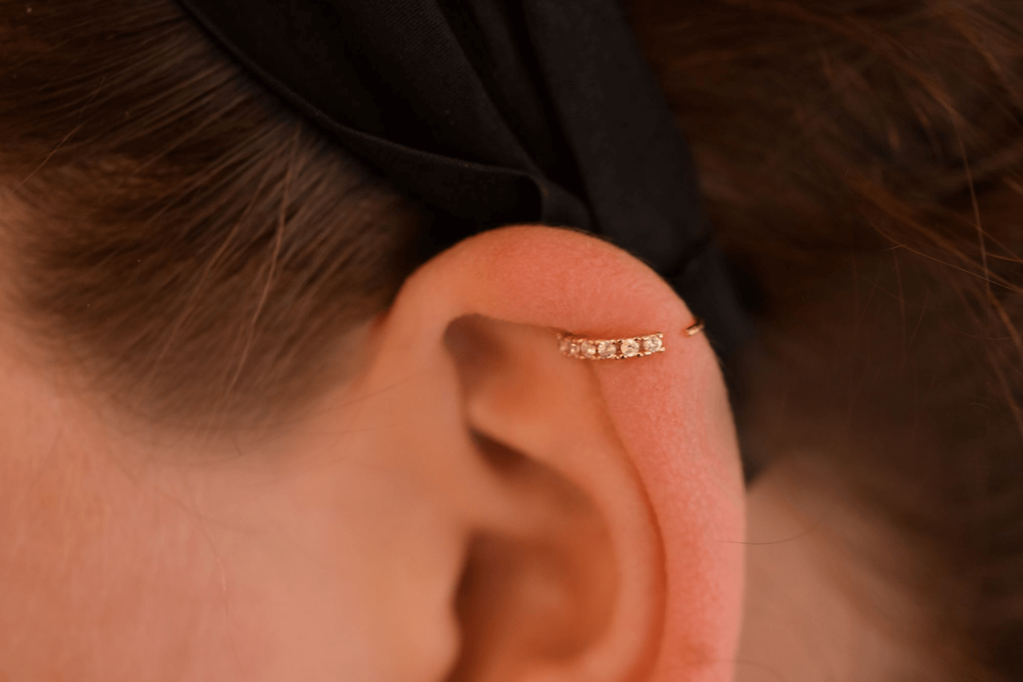 Clear Shine Piercing, 925 Sterling Silber Helix Piercing