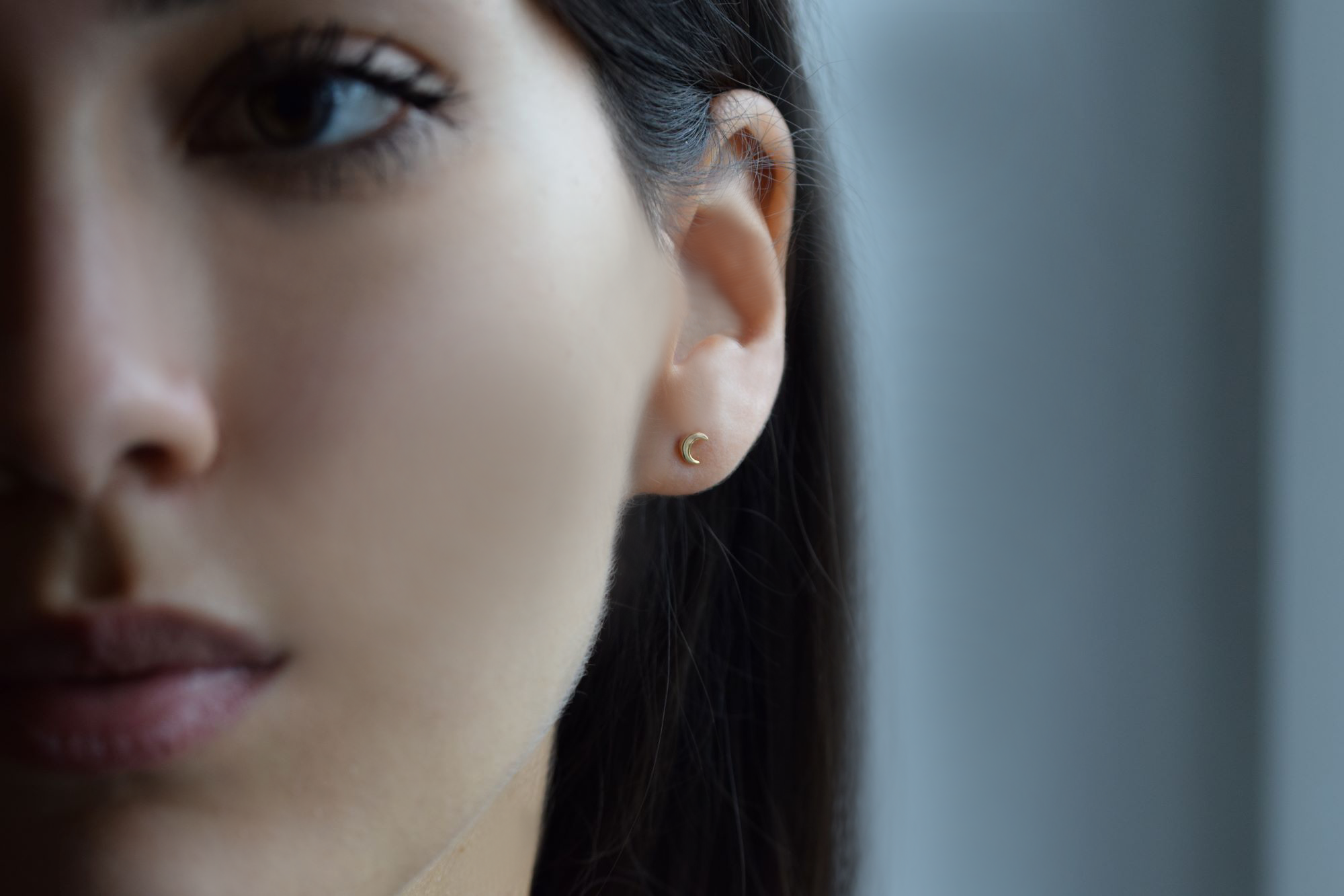 Ohrstecker Mond | 925 Sterling Silber Ohrringe