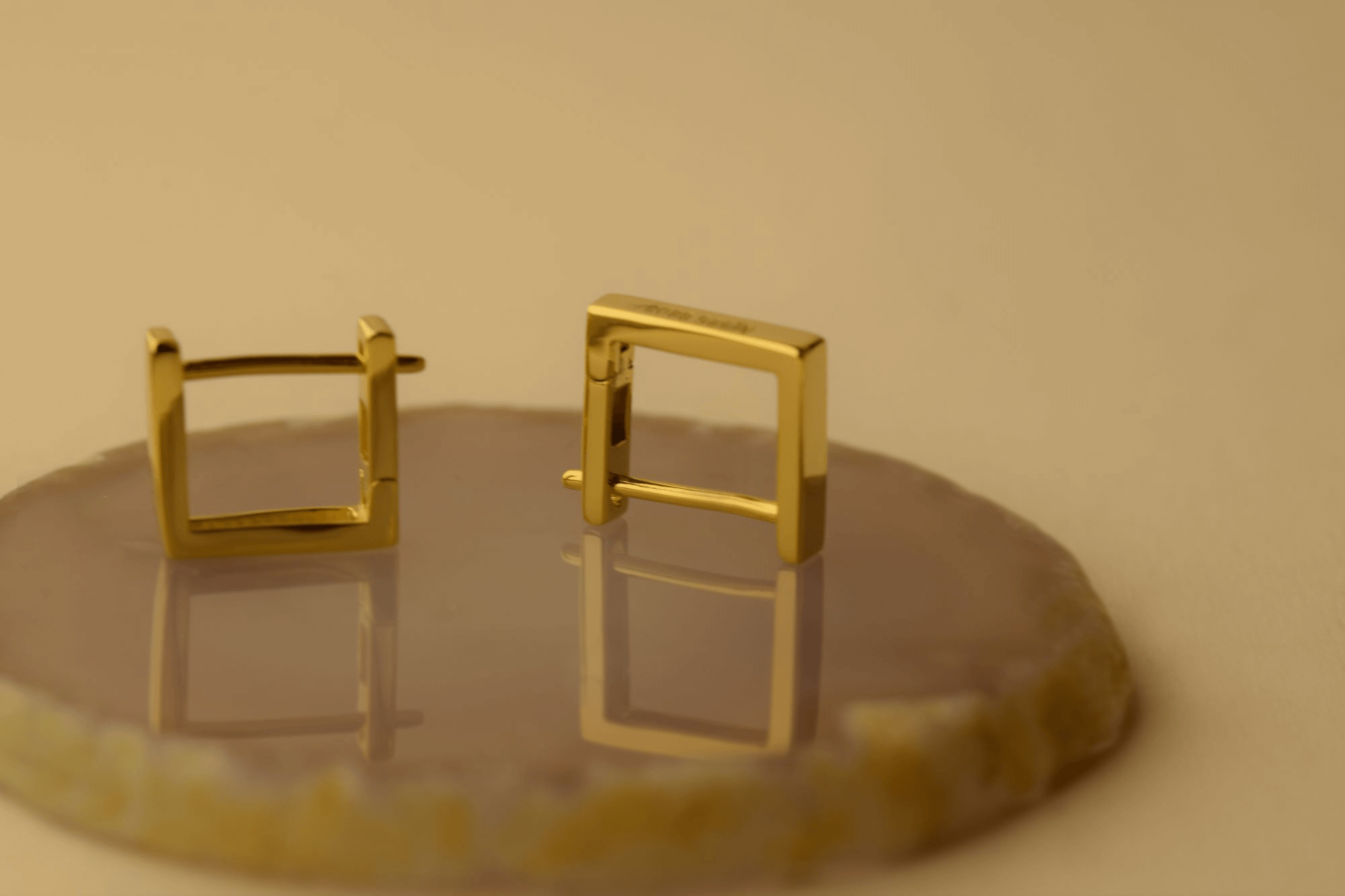 Eckige Creolen | Quadratische Silber Ohrringe