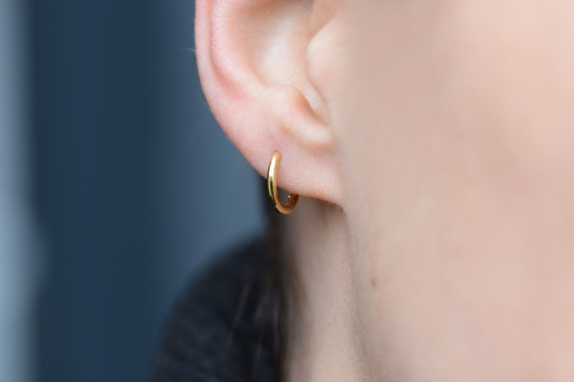 Ohrringe gold creolen | 925 er Silber Smooth Kreolen