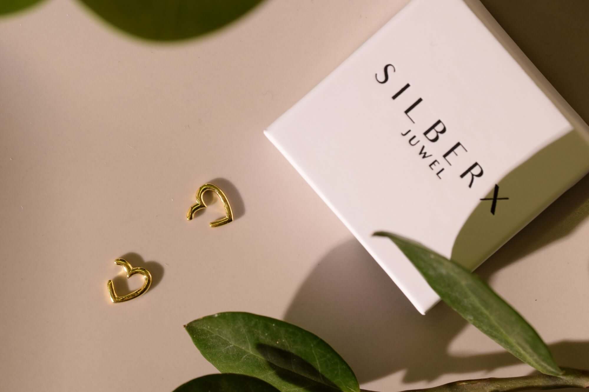 heart Earcuff, silber ohrmanschette