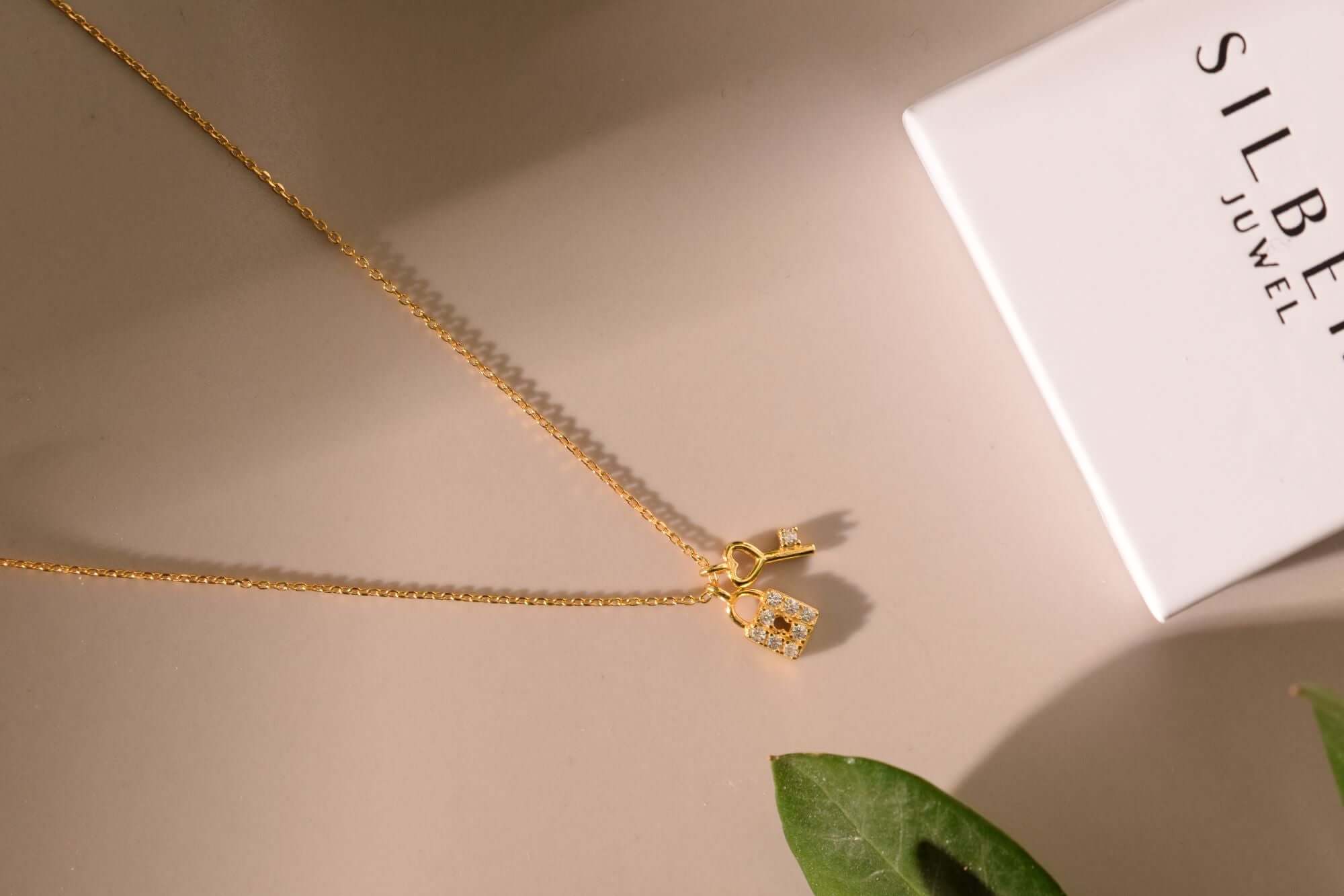 kette mit schloss und schlüssel | 925 Sterling Silber Kette