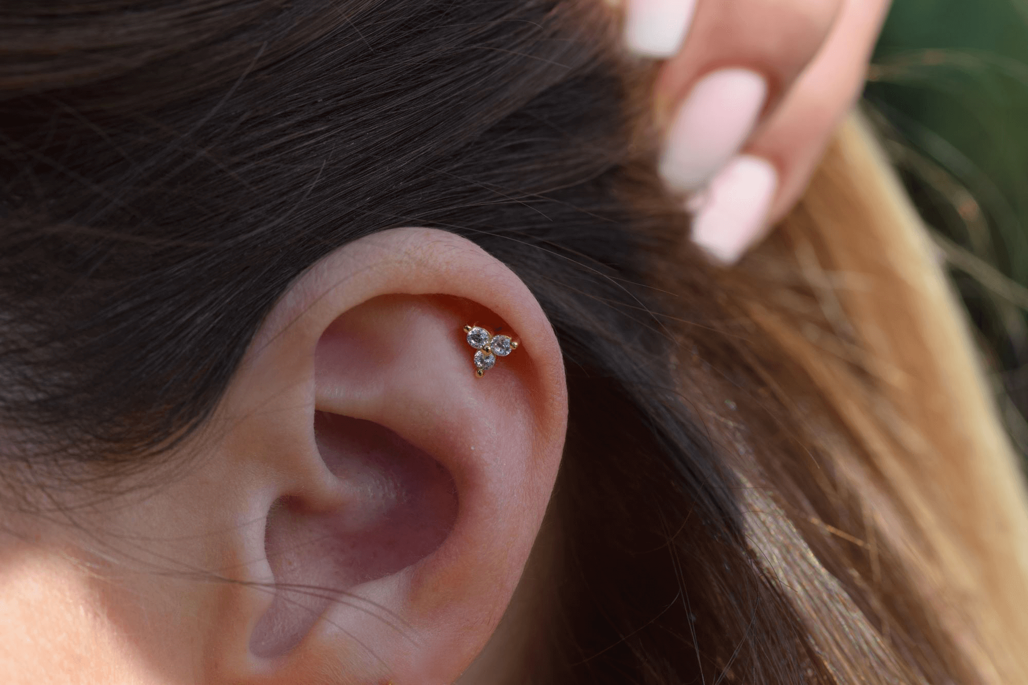 Zirkonia Piercing, 925 Sterling Silber Piercing