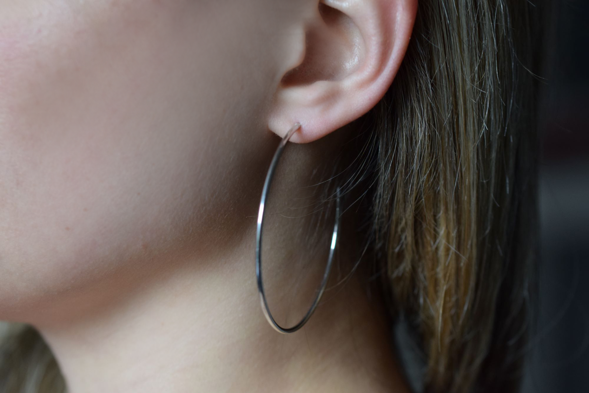 Große Reifen, 925 Sterling Silber Ohrringe 60mm
