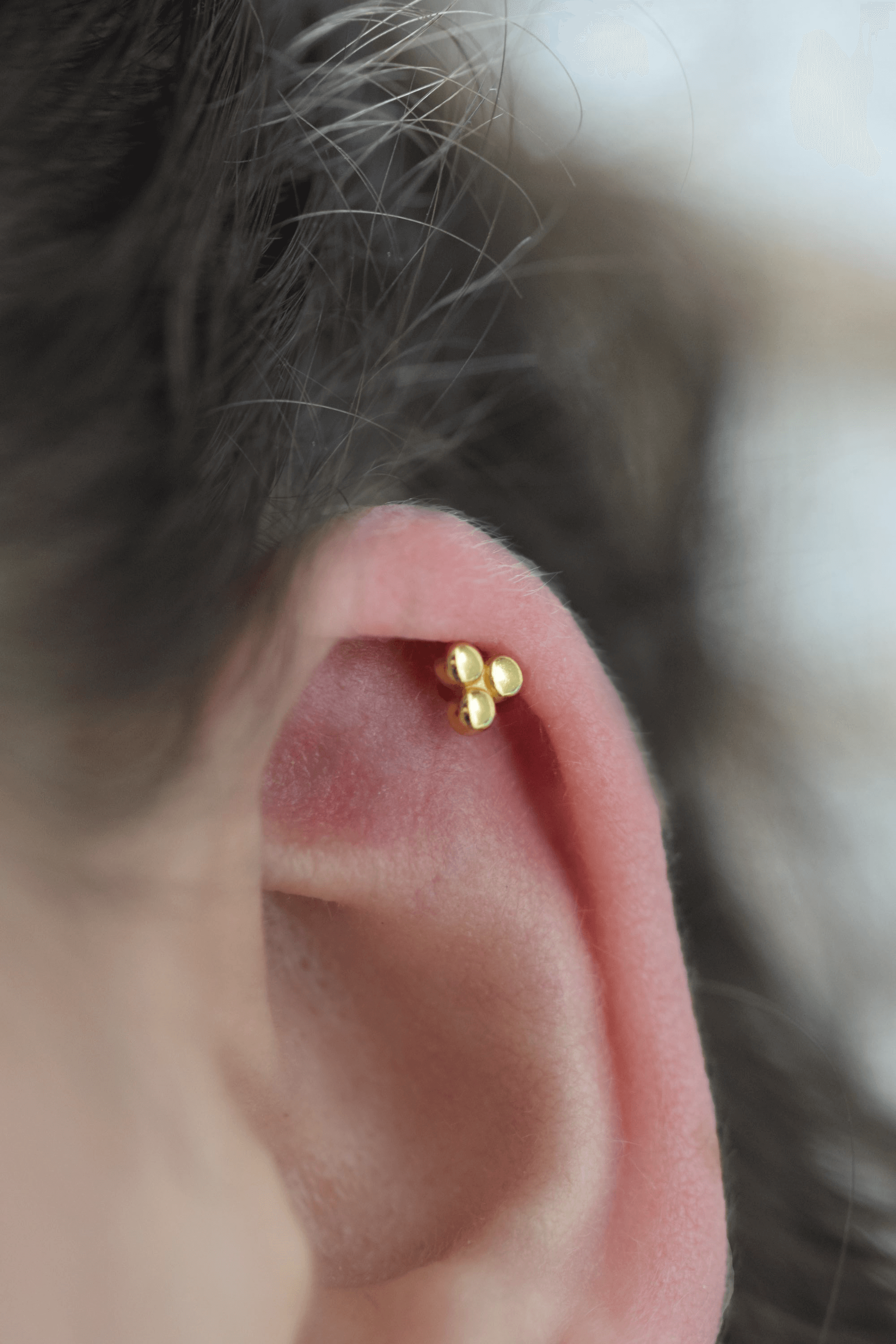 Mini Dreipünktchen Piercing | 925 Sterling Silber Helix Piercing