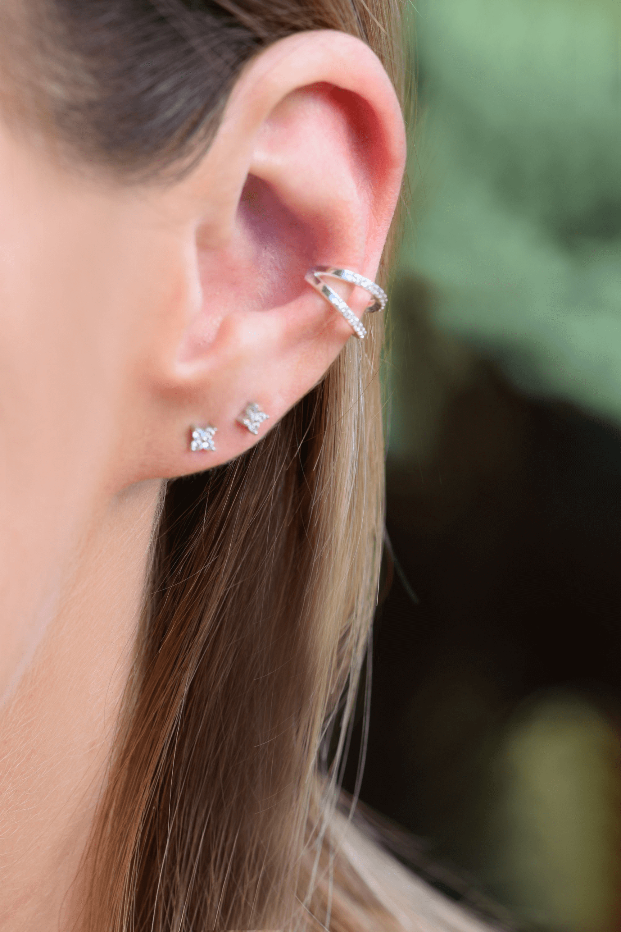 SHINE CONCH EAR CUFF, Silber cuff ohrring