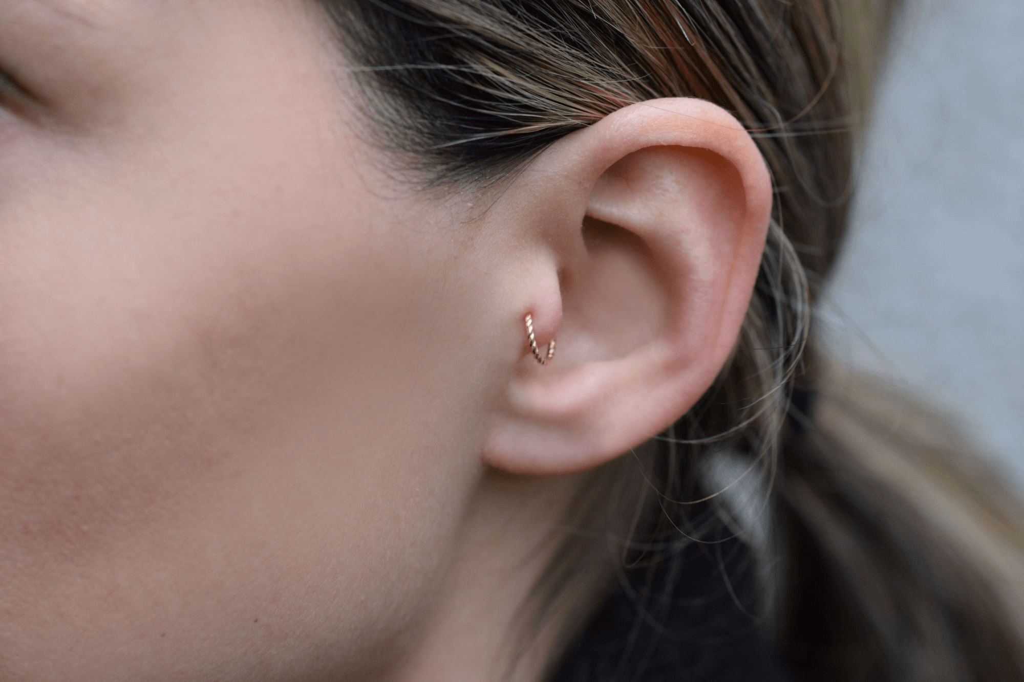 Flexible Fake Piercing, 925 Sterling Silber Ohrringe 9mm