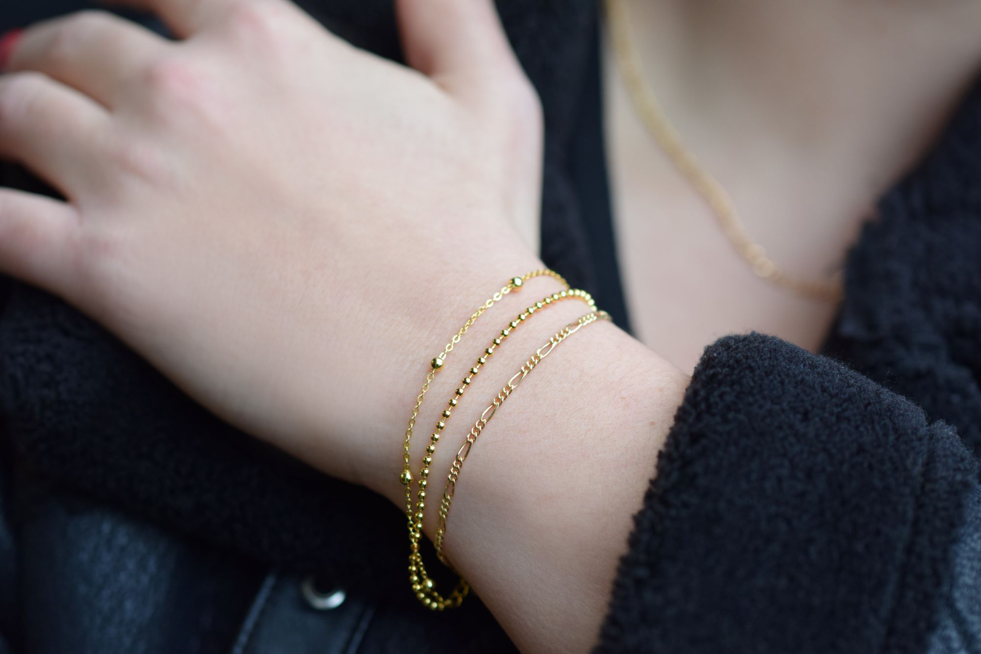 Perlenkettenarmband | Silber Kugel Armband