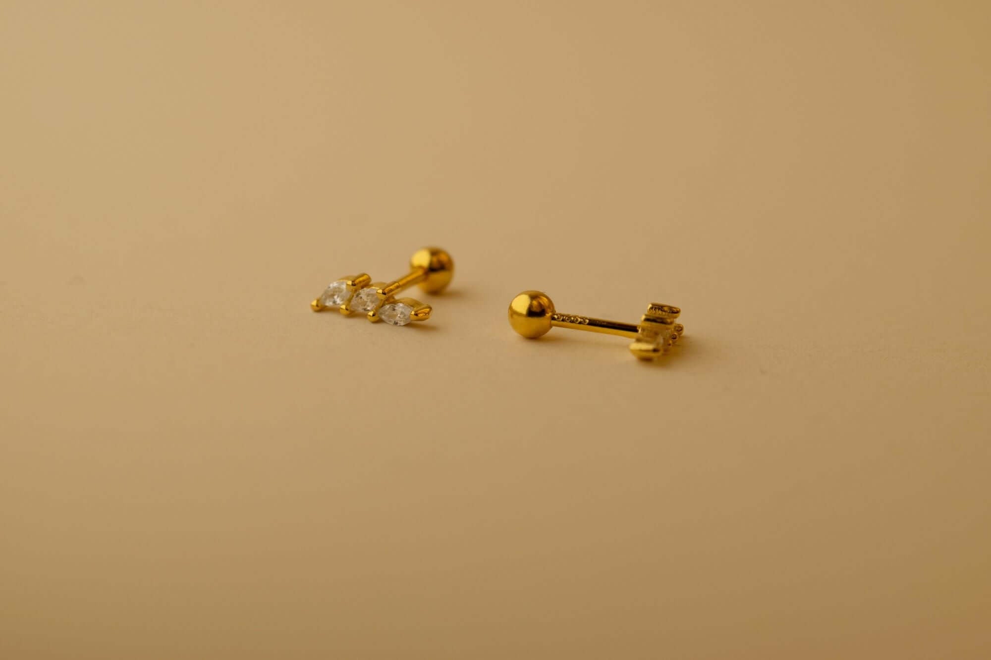 FLEUR PIERCING, 925 Sterling Silber Piercing