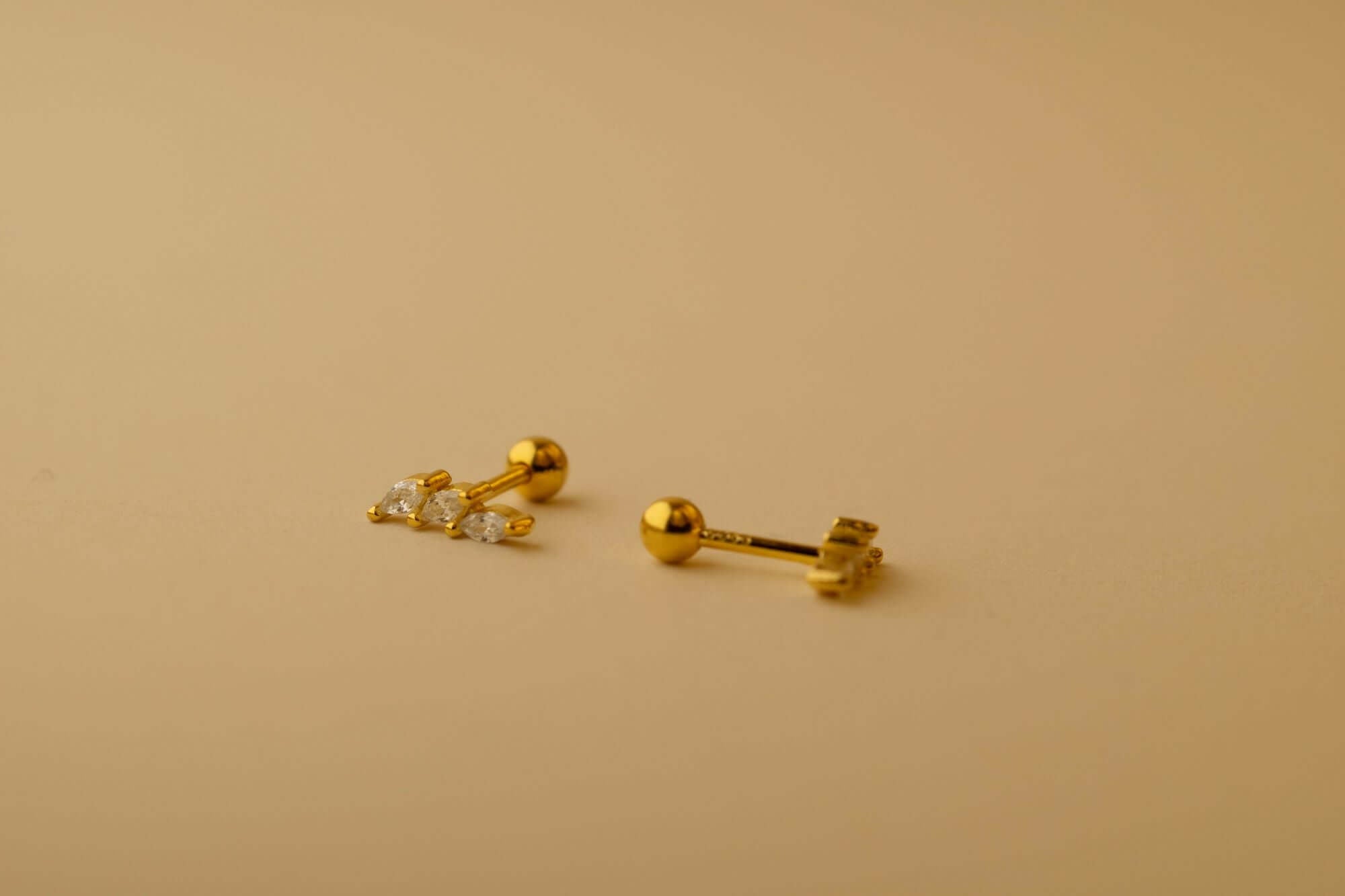 FLEUR PIERCING, 925 Sterling Silber Piercing