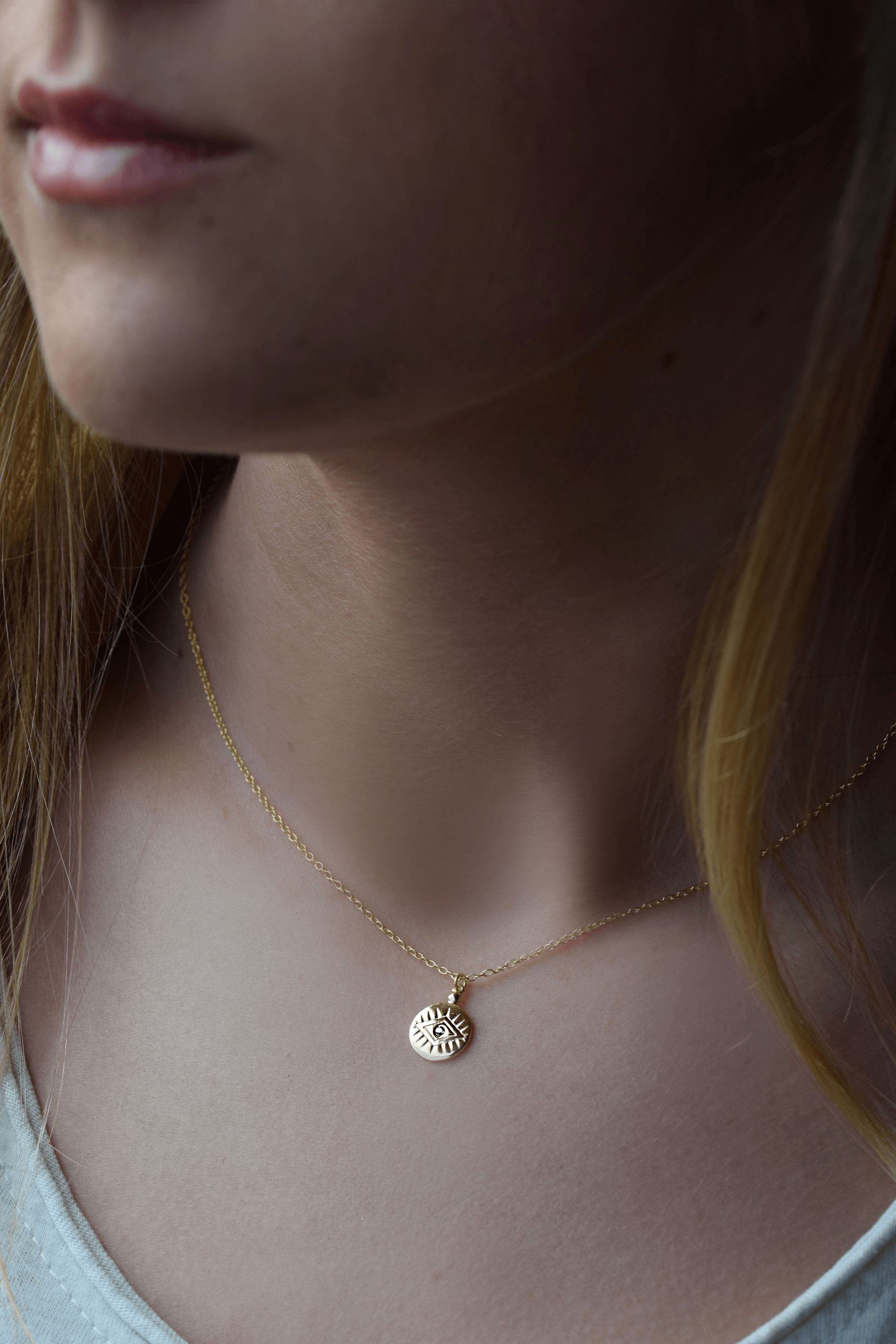 Evil Eye Münzen Kette | 925 Sterling Silber Halskette