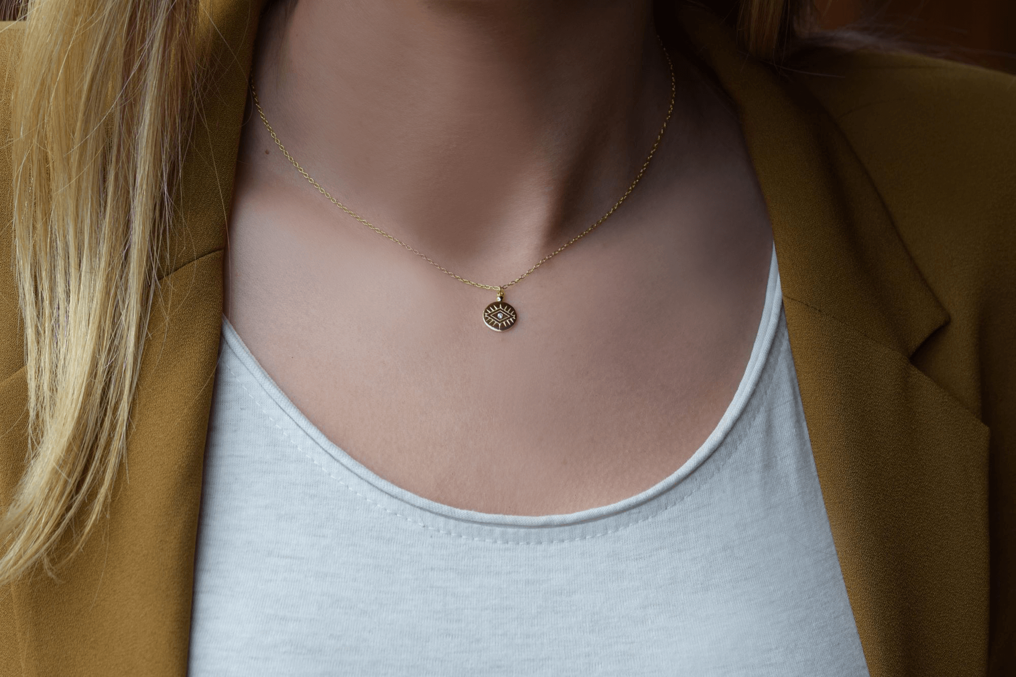 Evil Eye Münzen Kette | 925 Sterling Silber Halskette