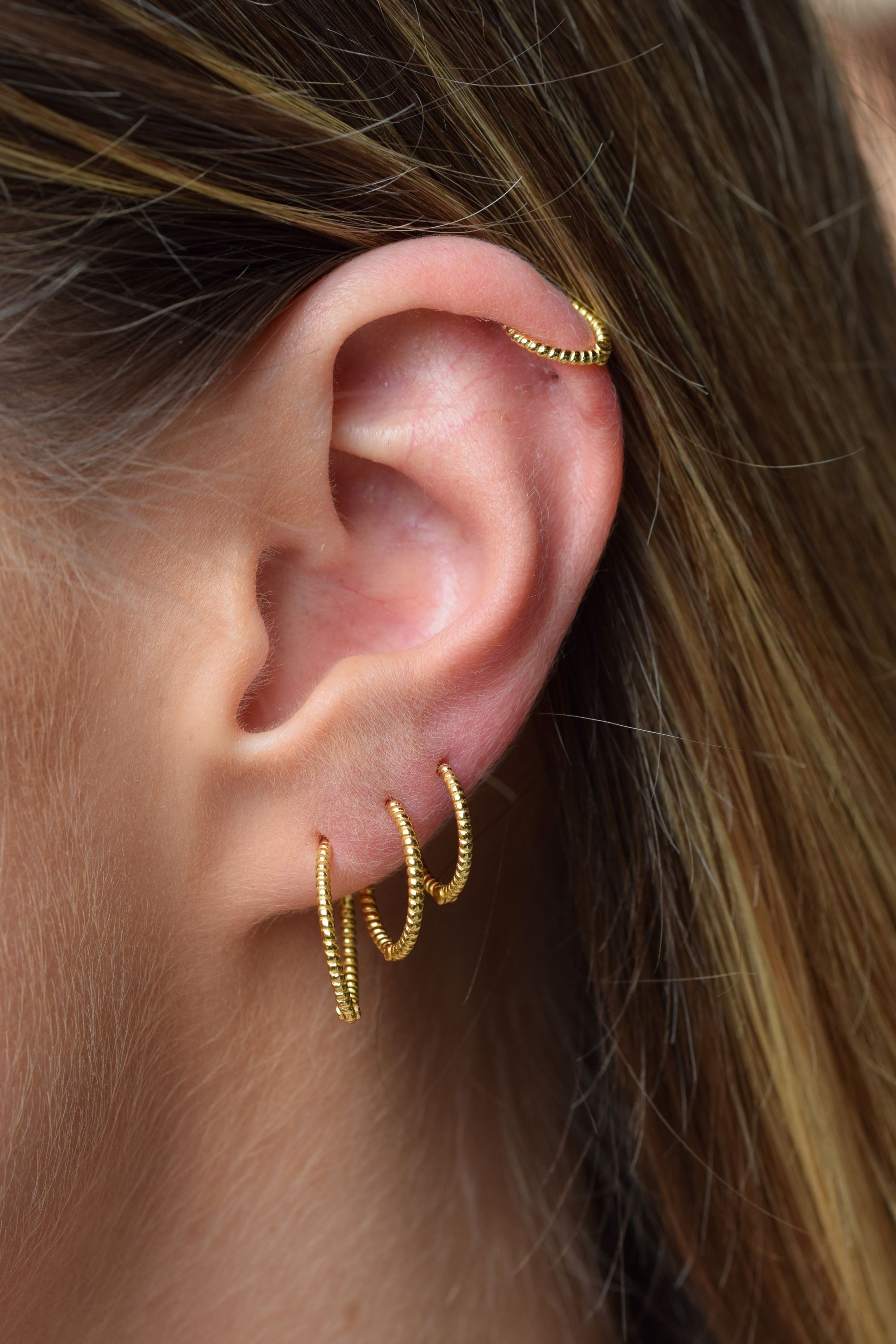 Verdrehte Hoop | 925er Silber Creolen