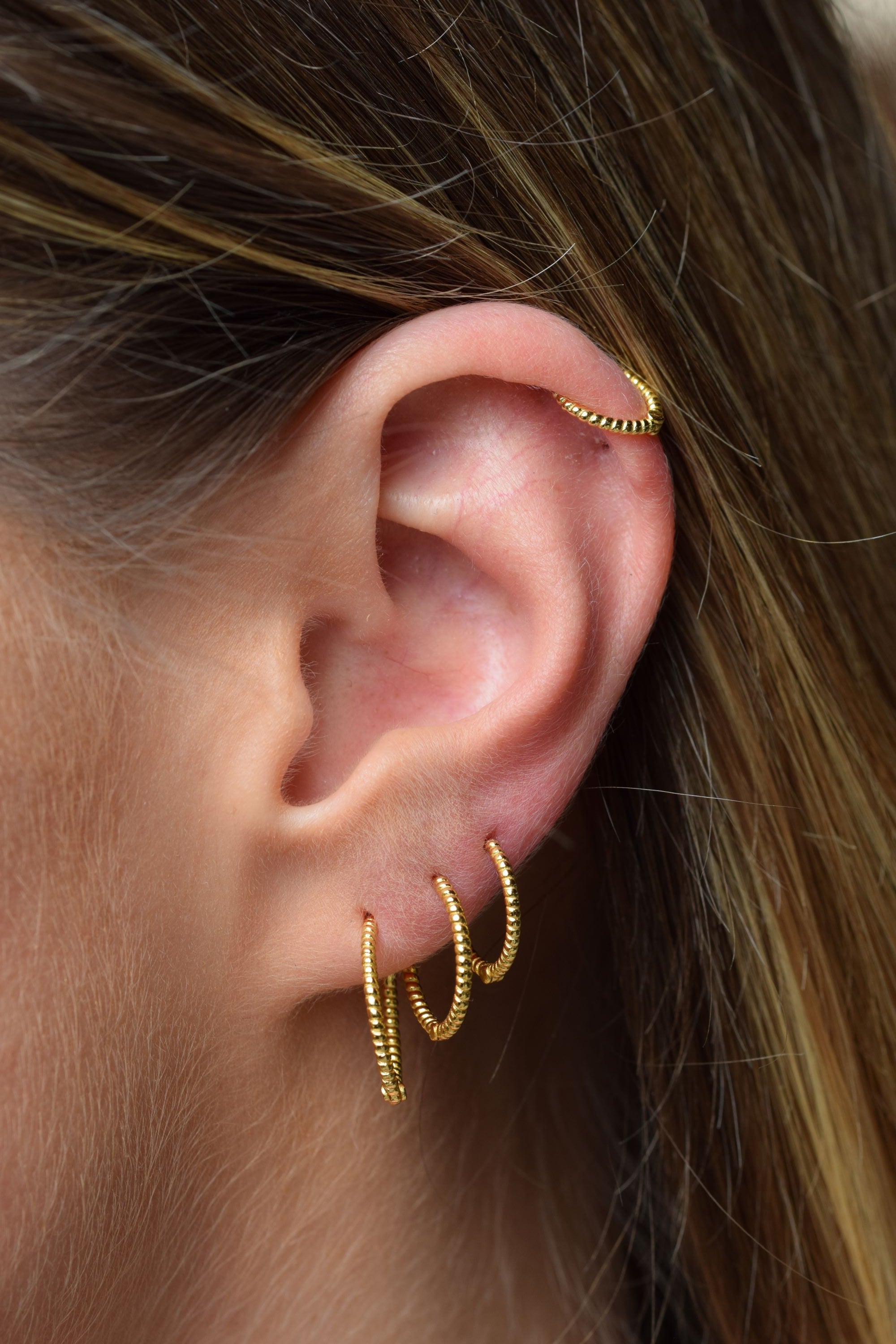 Verdrehte Hoop | 925er Silber Creolen