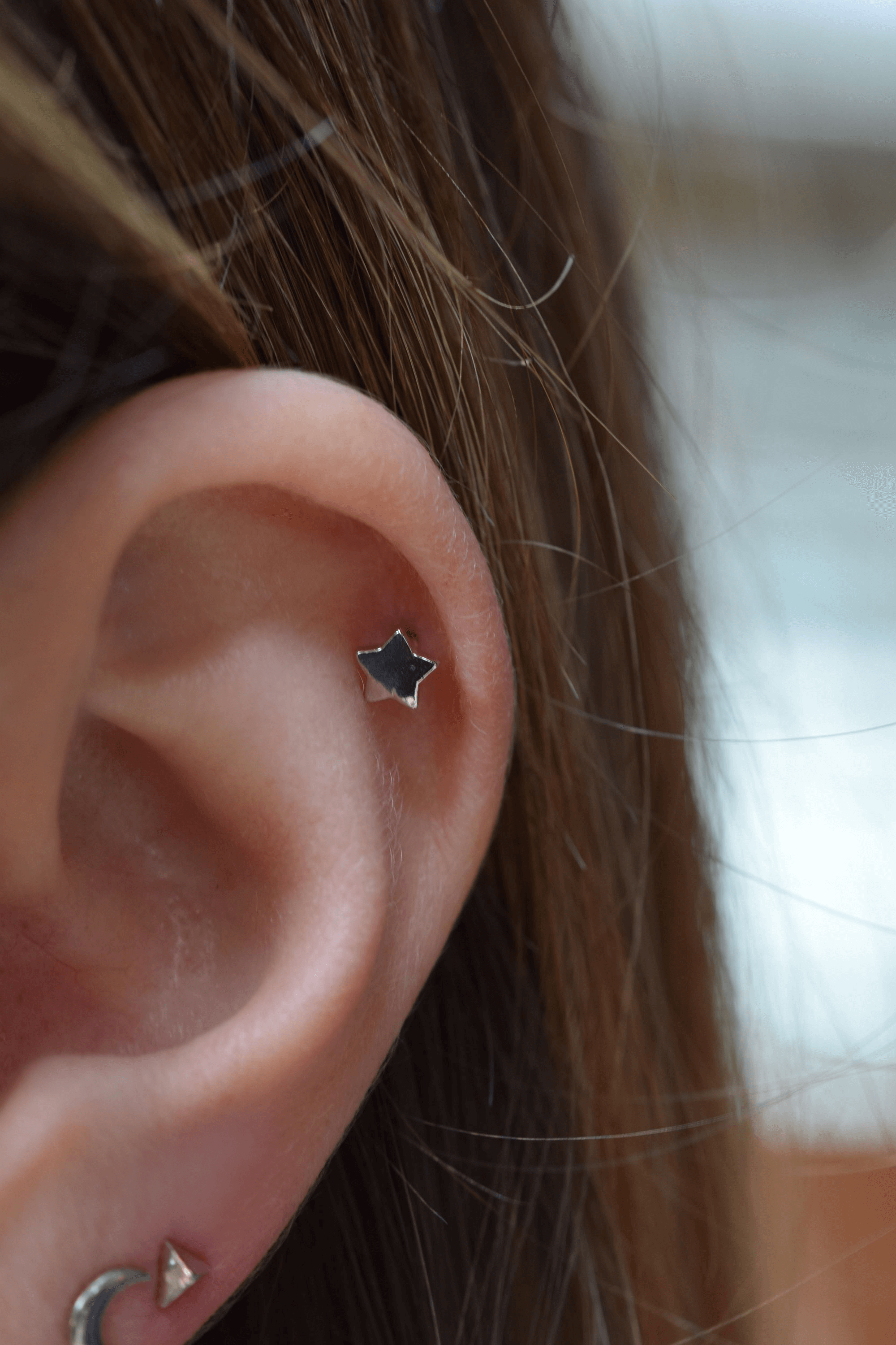 Stern Helix Piercing | Ball Closure Silber Ohr Piercing