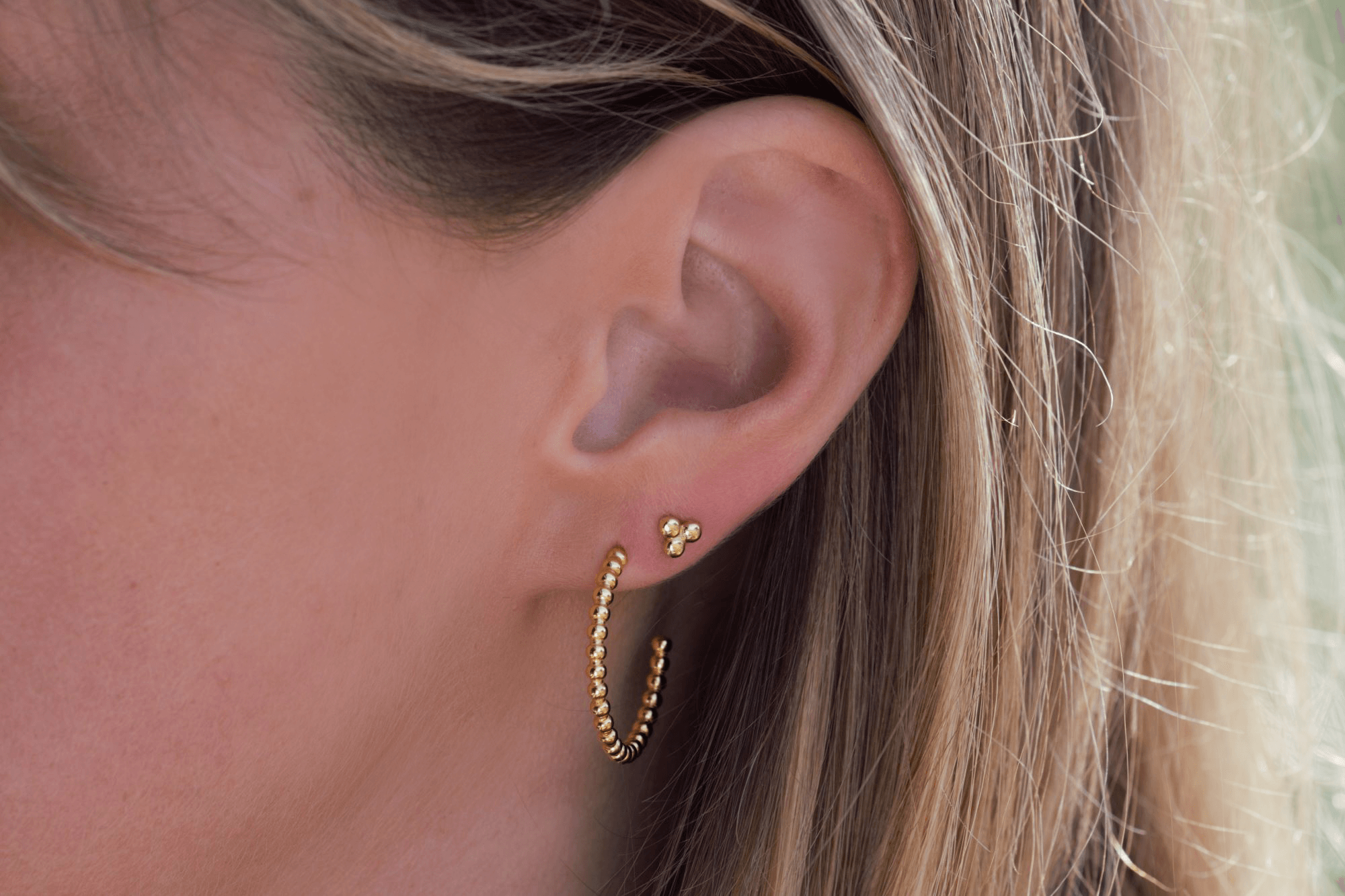 Ohrstecker Gold Kugel | 925er Silber Ohrringe