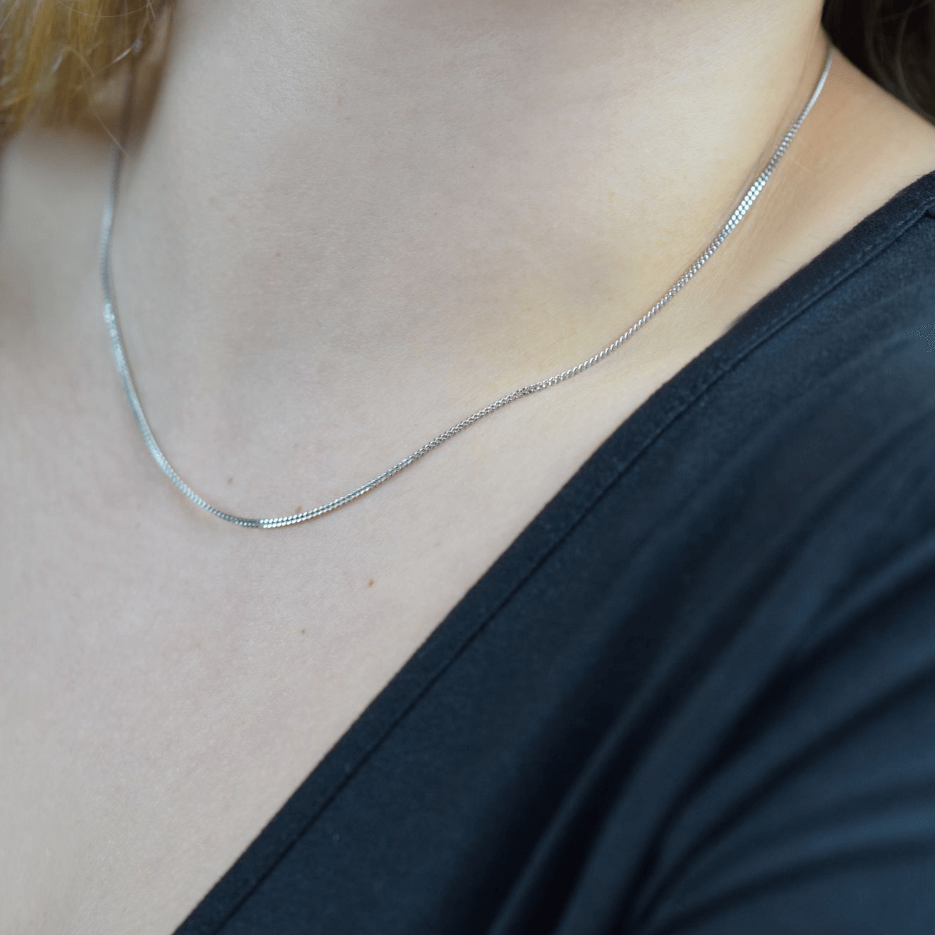 Einfache kette ohne anhänger | 925er Silber Halsketette